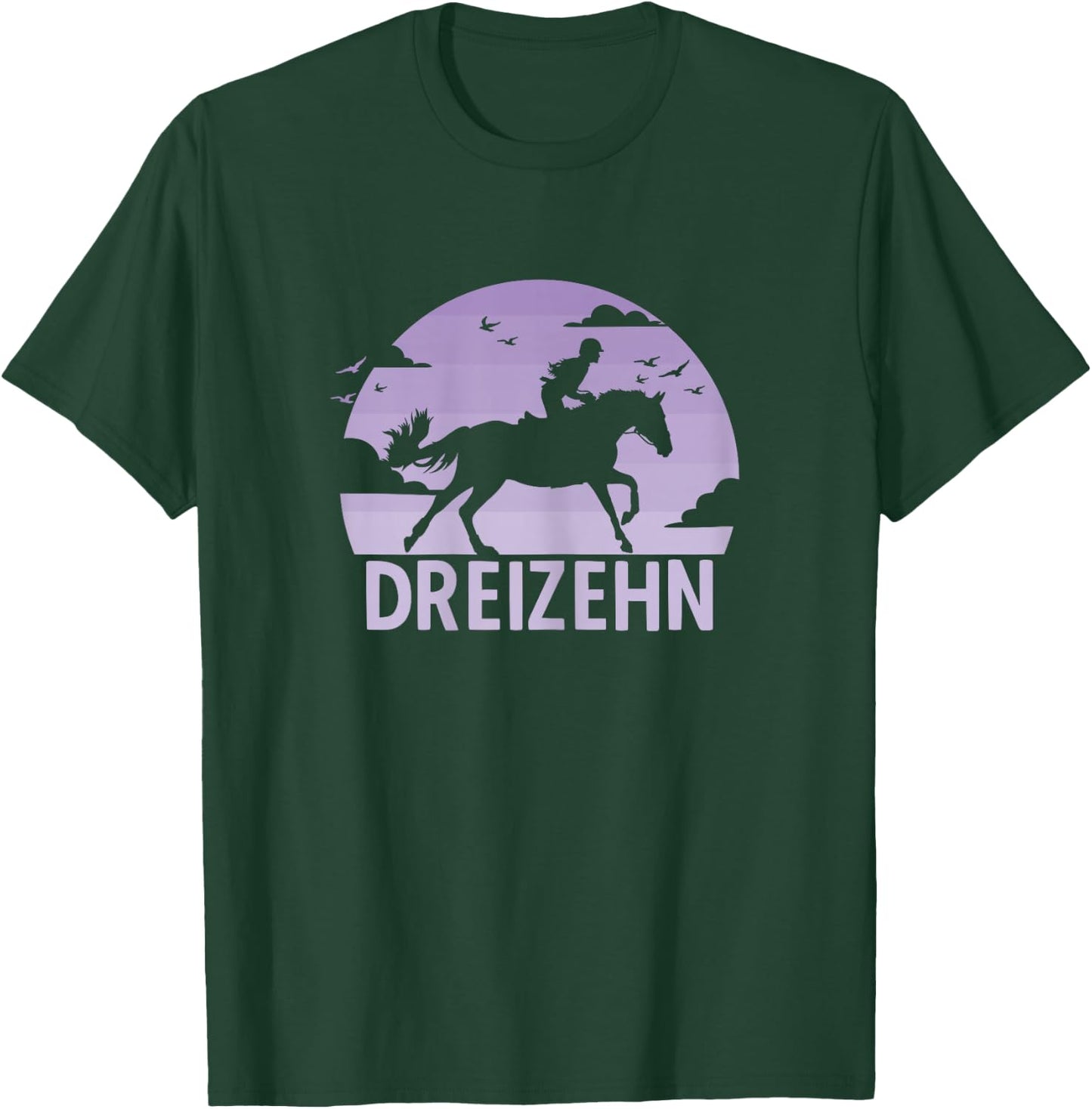 13. Geburtstag Reiterin 13 Jahre Mädchen Pferde Geburtstags T-Shirt - T-Shirt | Forest