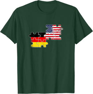 Deutschland USA Flagge Deutsch Amerikaner T-Shirt - T-Shirt | Forest