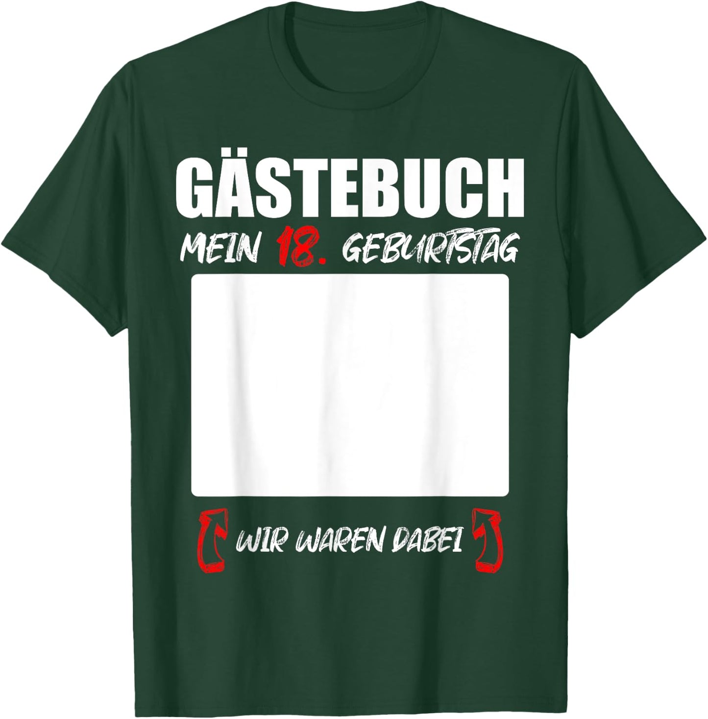 Gästebuch 18. Geburtstag Unterschriften Party T-Shirt - T-Shirt | Forest