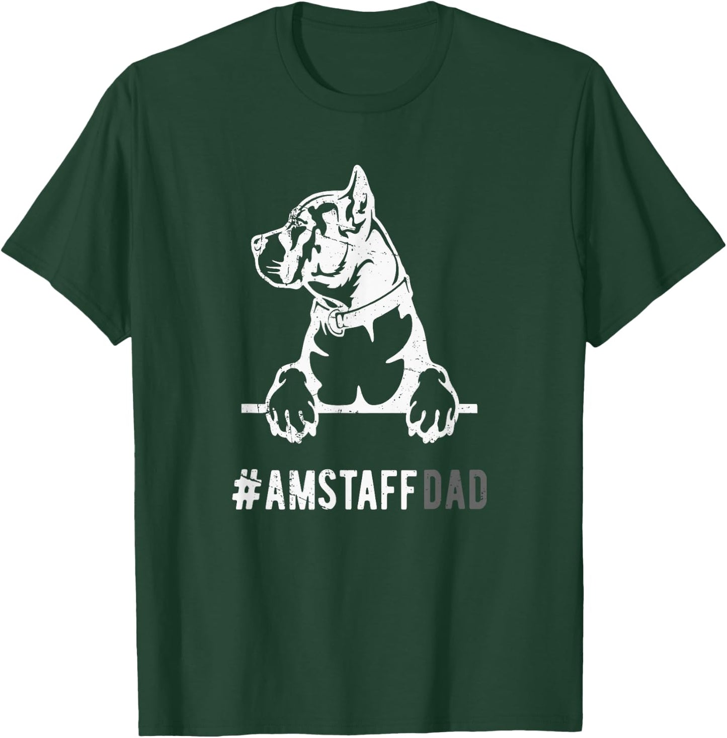 Amstaff Dad Herren Staffordshire Terrier Hund Papa Geschenk T-Shirt - T-Shirt | Forest