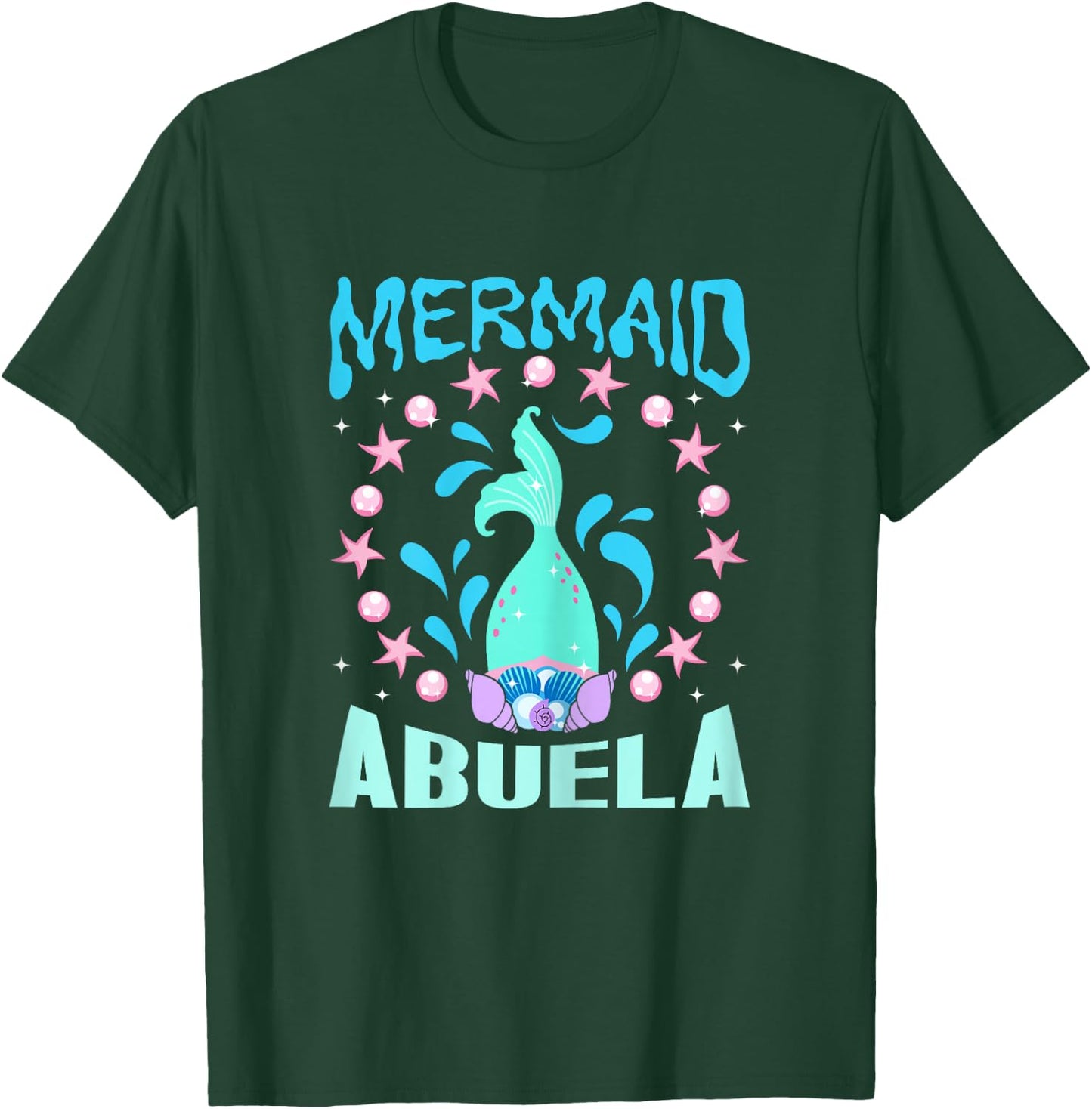 Mermaid Birthday Outfit Mermaid Party Grandma Mermaid Abuela T-Shirt - T-Shirt | Forest