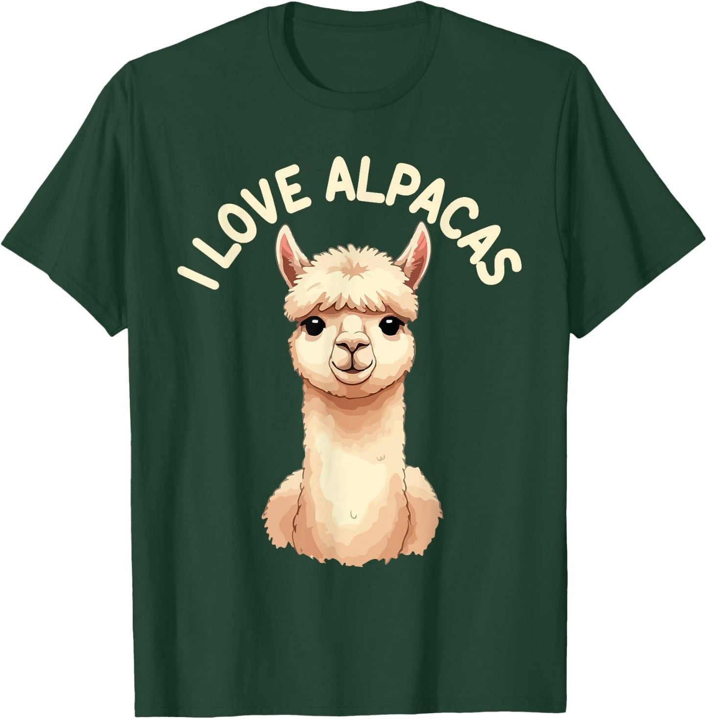 I Love Alpacas - Funny Alpaca T-Shirt - T-Shirt | Forest