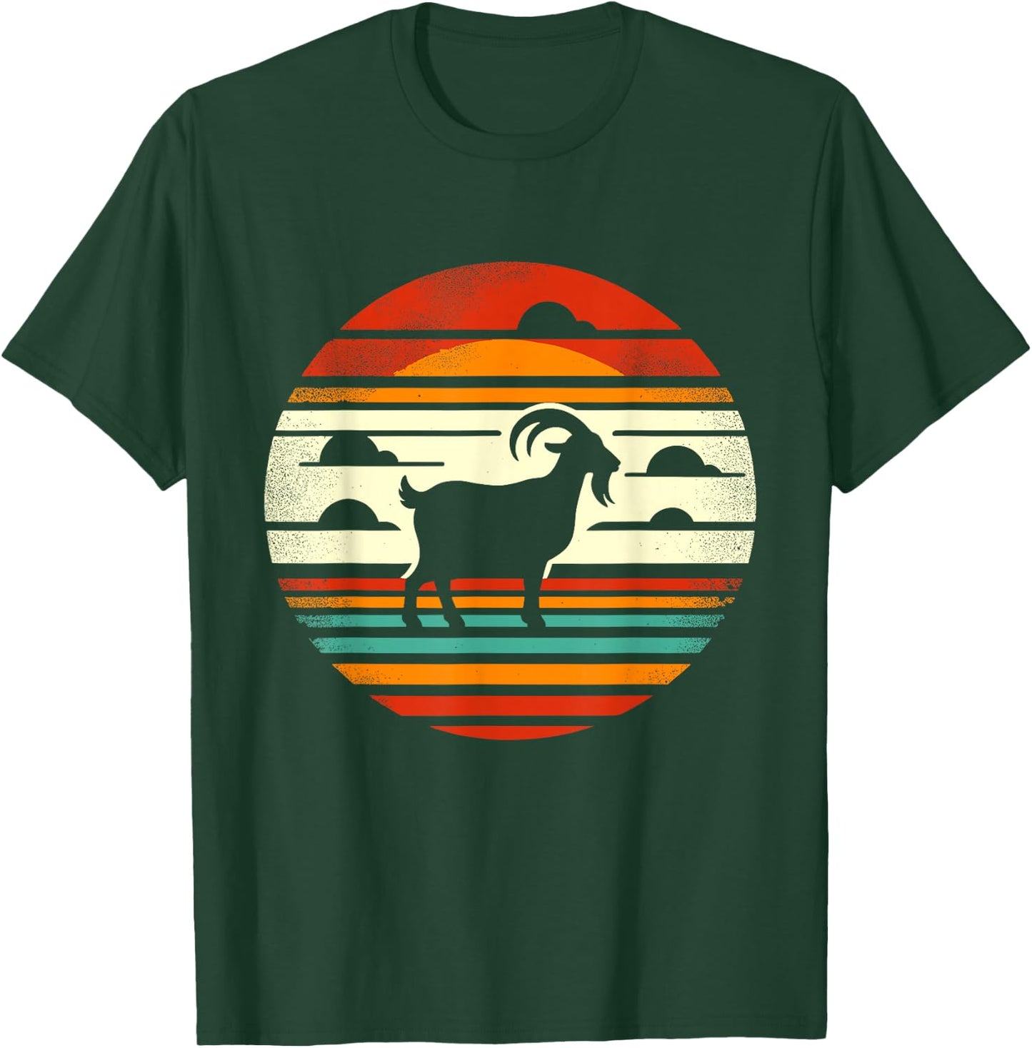 Retro Sunset Goat T-Shirt - T-Shirt | Forest