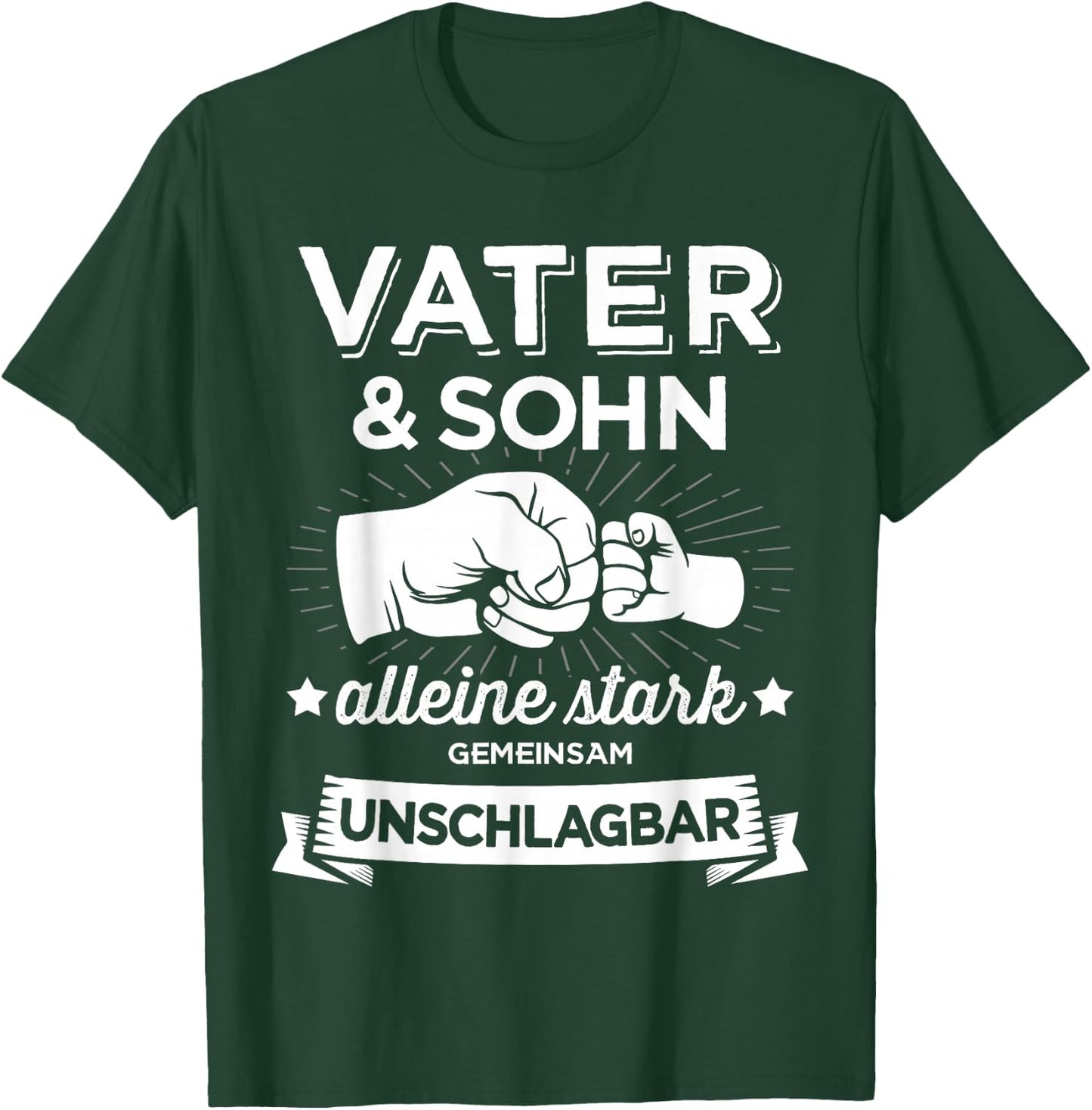 Papa & Sohn stark unschlagbar für Vater Vatertag Geburtstag T-Shirt - T-Shirt | Forest