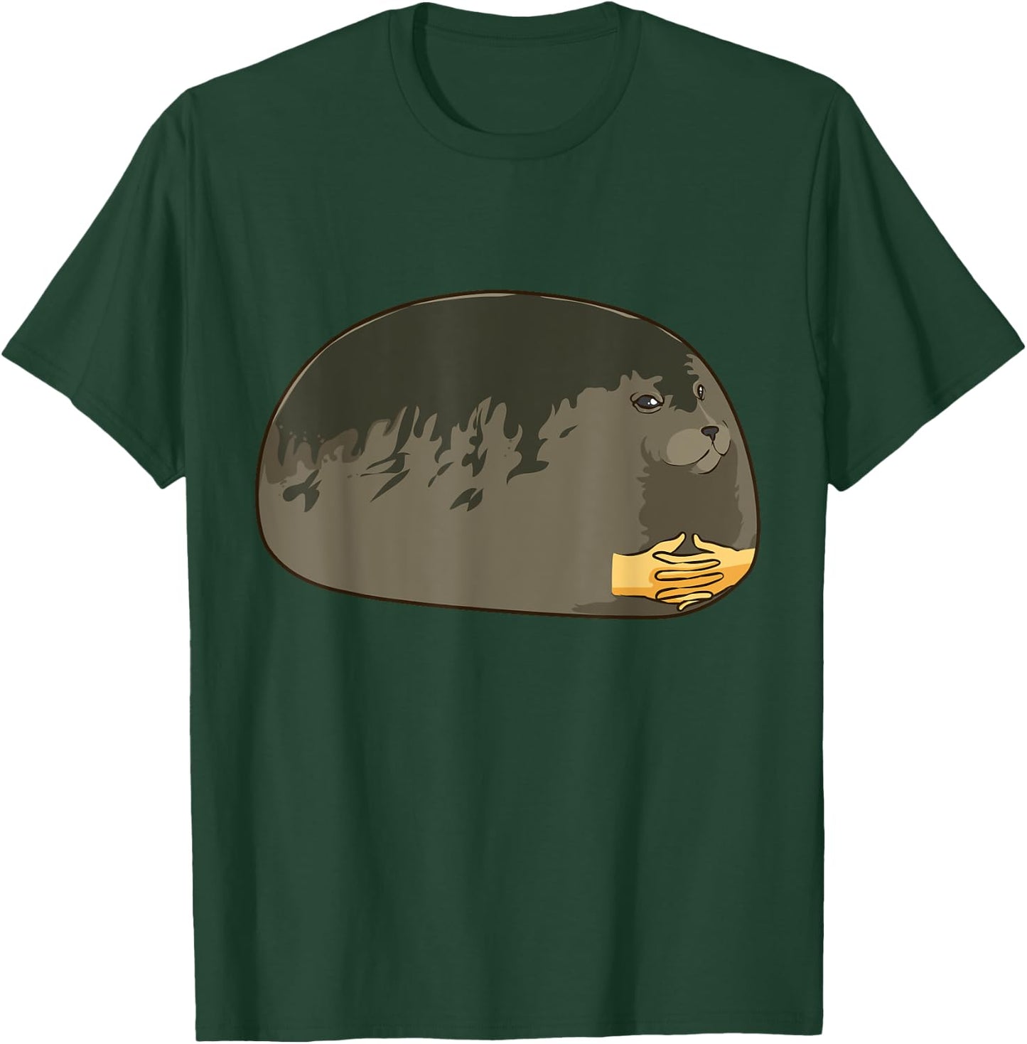 Seal With Hands Crossed Meme Cute Chubby Seal Dank Meme T-Shirt - T-Shirt | Forest