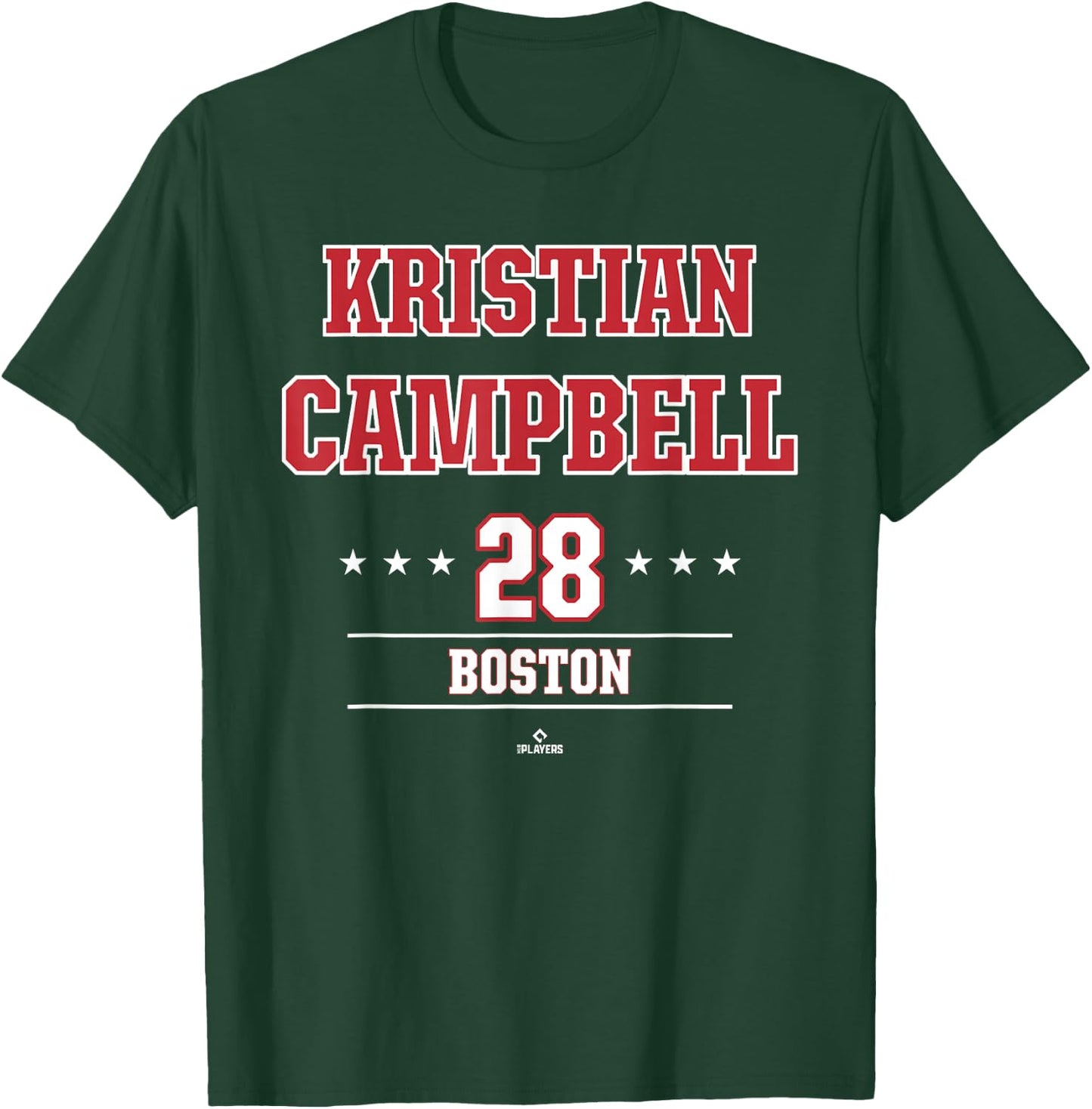 Baseball Star Kristian Campbell Boston MLBPA T-Shirt - T-Shirt | Forest