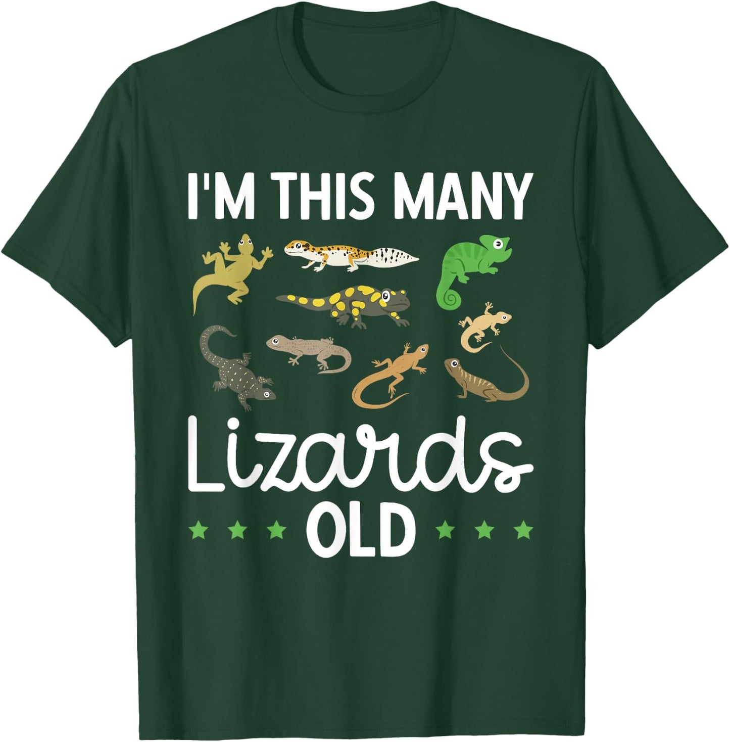 Children's Reptile Lizard Birthday T-Shirt - T-Shirt | Forest