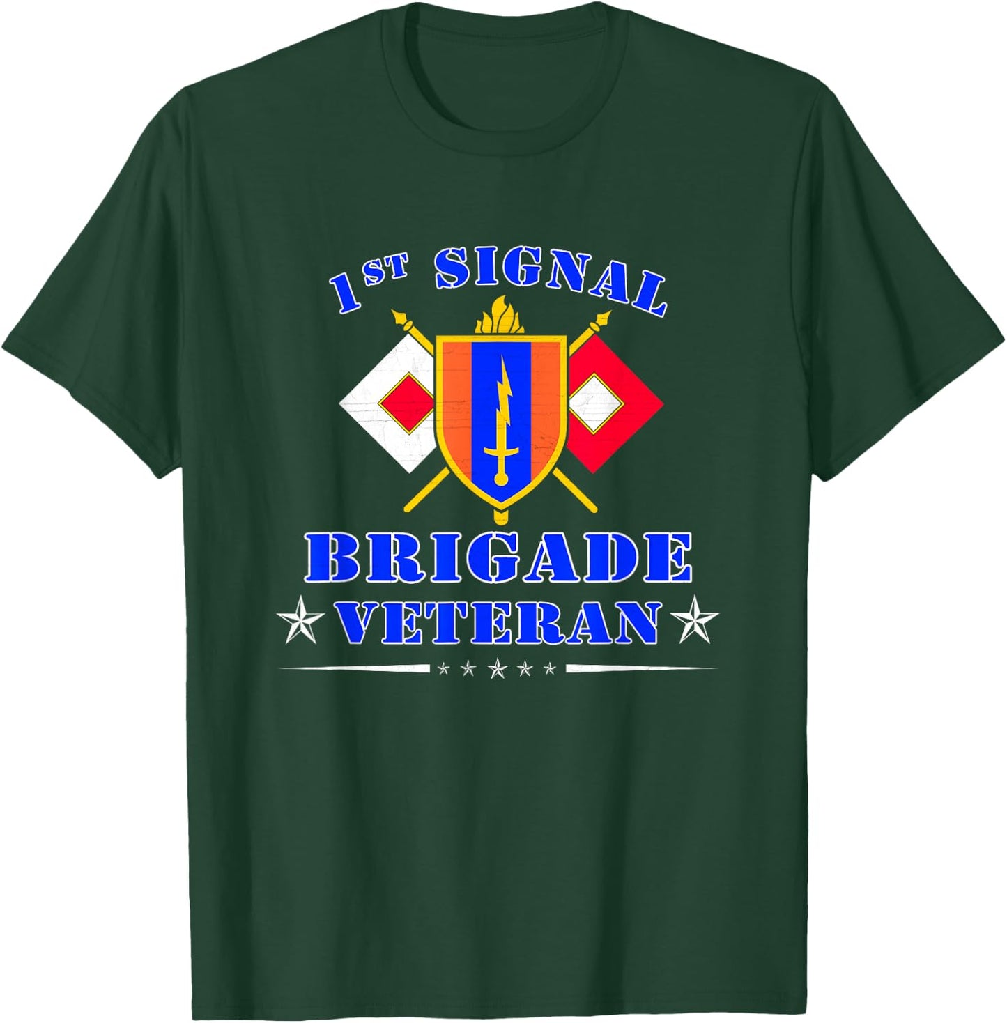 1st Signal Brigade Veteran US Army Signal Corp Veteran T-Shirt - T-Shirt | Forest