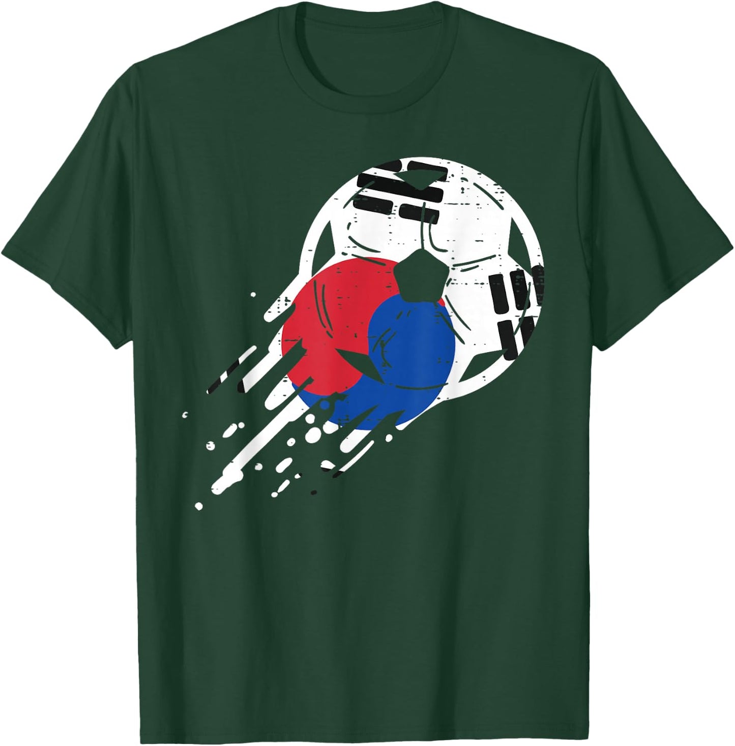 South Korea Flag Soccer Ball Football Fan Men Women Kids T-Shirt - T-Shirt | Forest