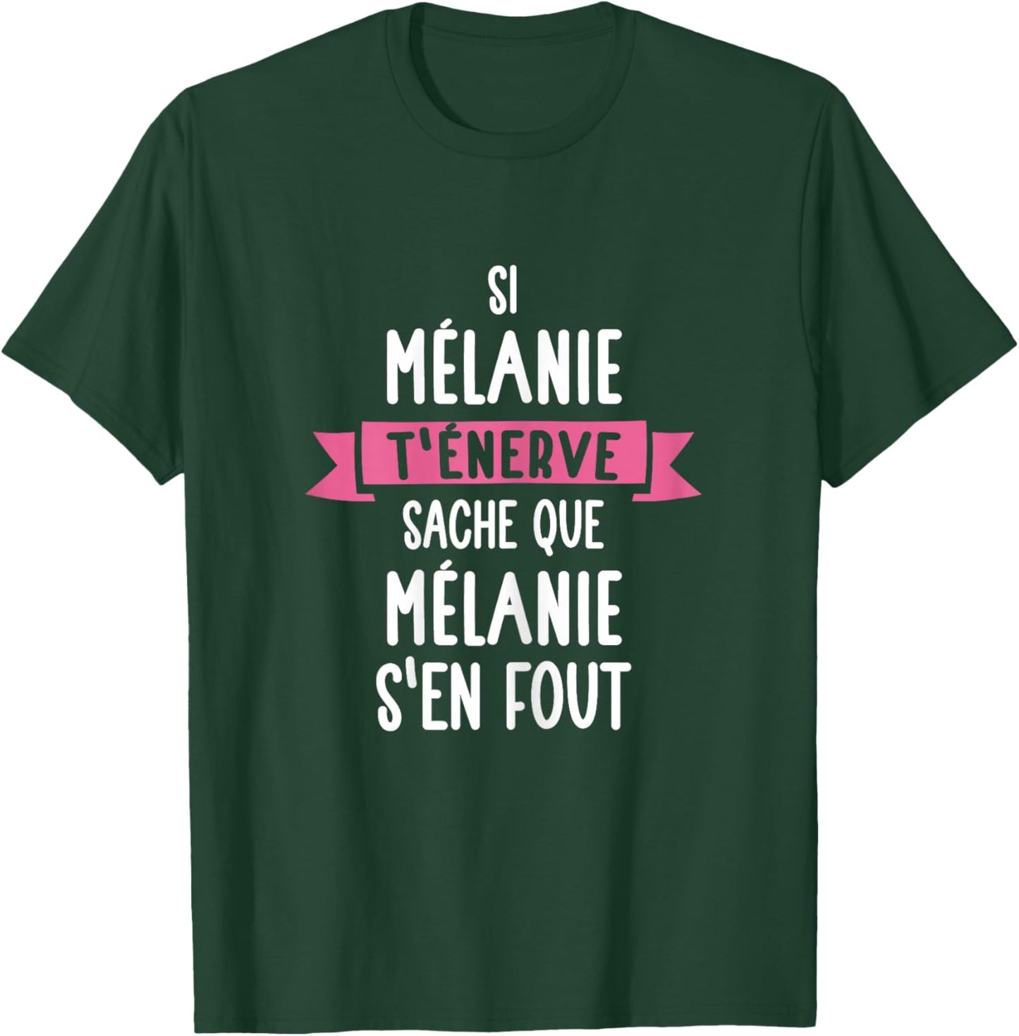 Gift Woman Humour Personalised Name Melanie , Black, Female X-Small T-Shirt - T-Shirt | Forest
