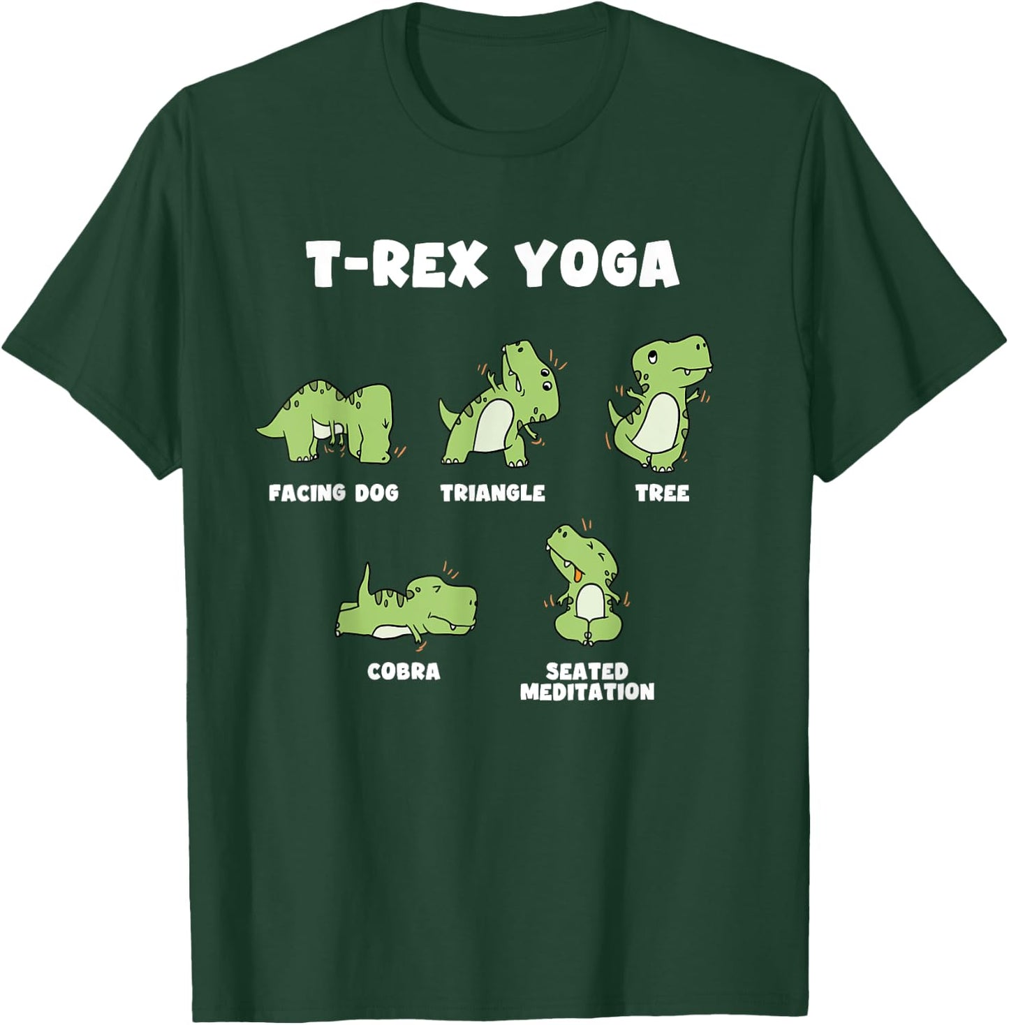 T-Rex Yoga T-Shirt - T-Shirt | Forest