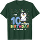 10th Birthday Penguin for Kids Ten Years Old Penguin T-Shirt - T-Shirt | Forest