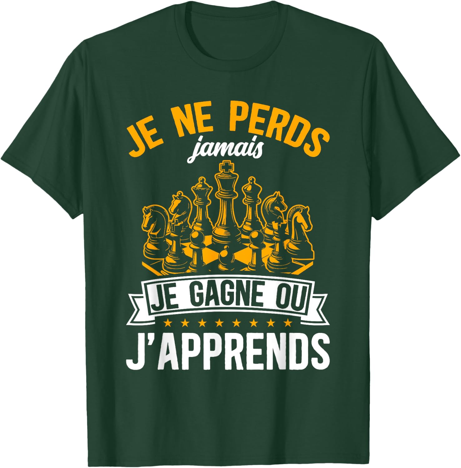 Funny I Never Lose I Win Or I Learn Chess , Black, S T-Shirt - T-Shirt | Forest
