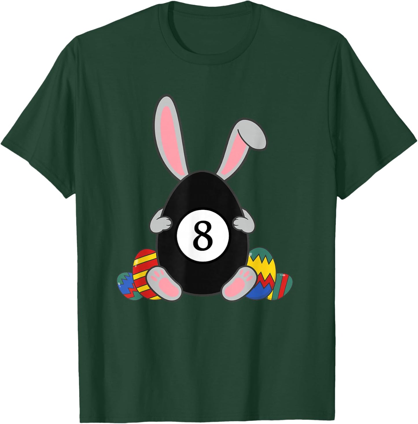 Kids Happy Easter Billiard Bunnyears Funny Egg Boys T-Shirt - T-Shirt | Forest