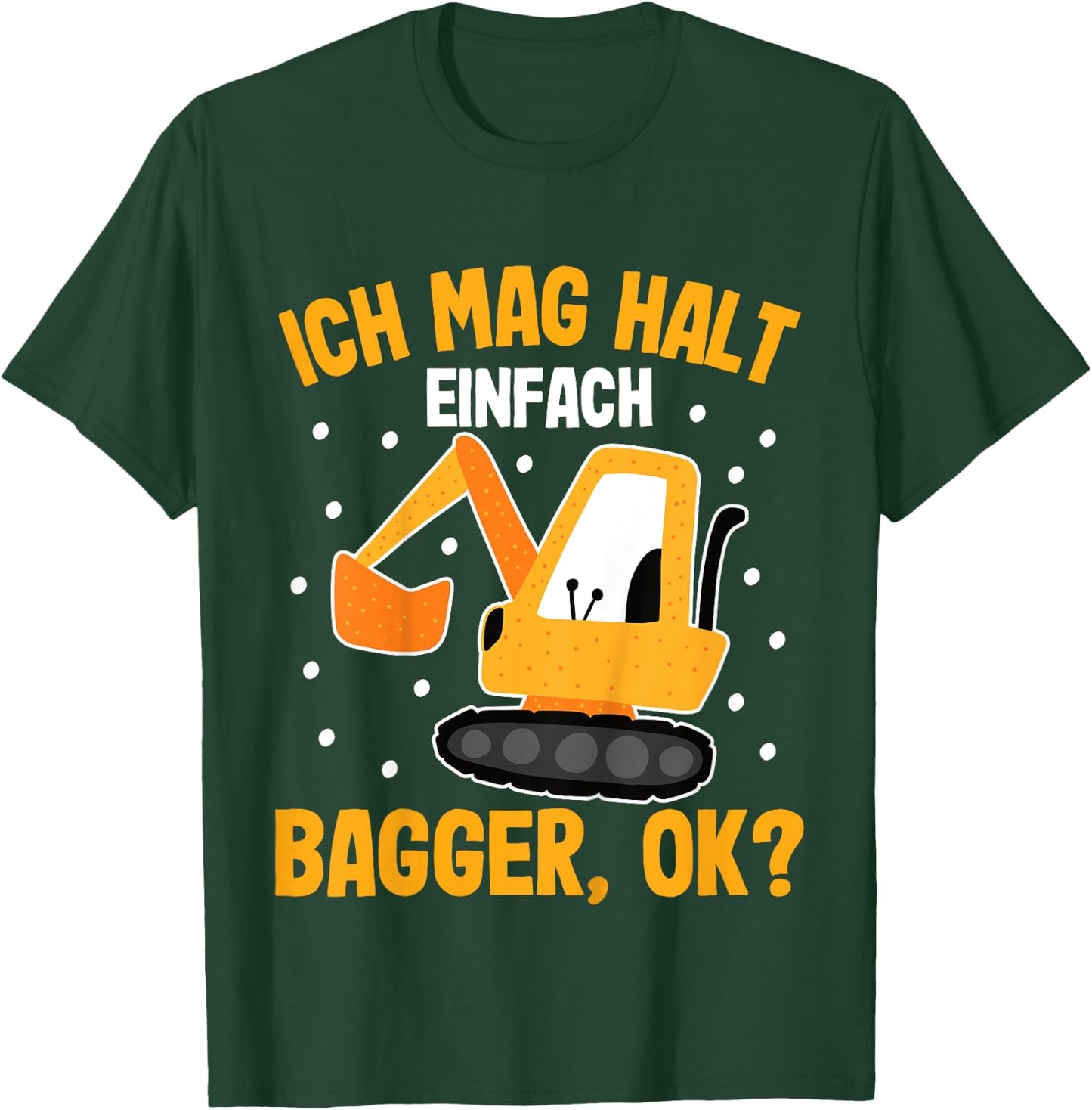 Bagger Shirt | Jungen Baustellen Shirt Jungs | Jungen Bagger T-Shirt - T-Shirt | Forest