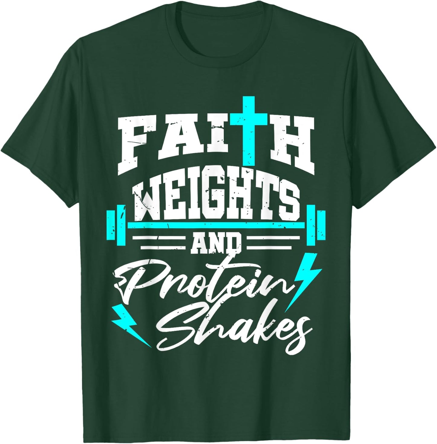 Christian Workout Fitness Weightlifting Body Building Gift T-Shirt - T-Shirt | Forest