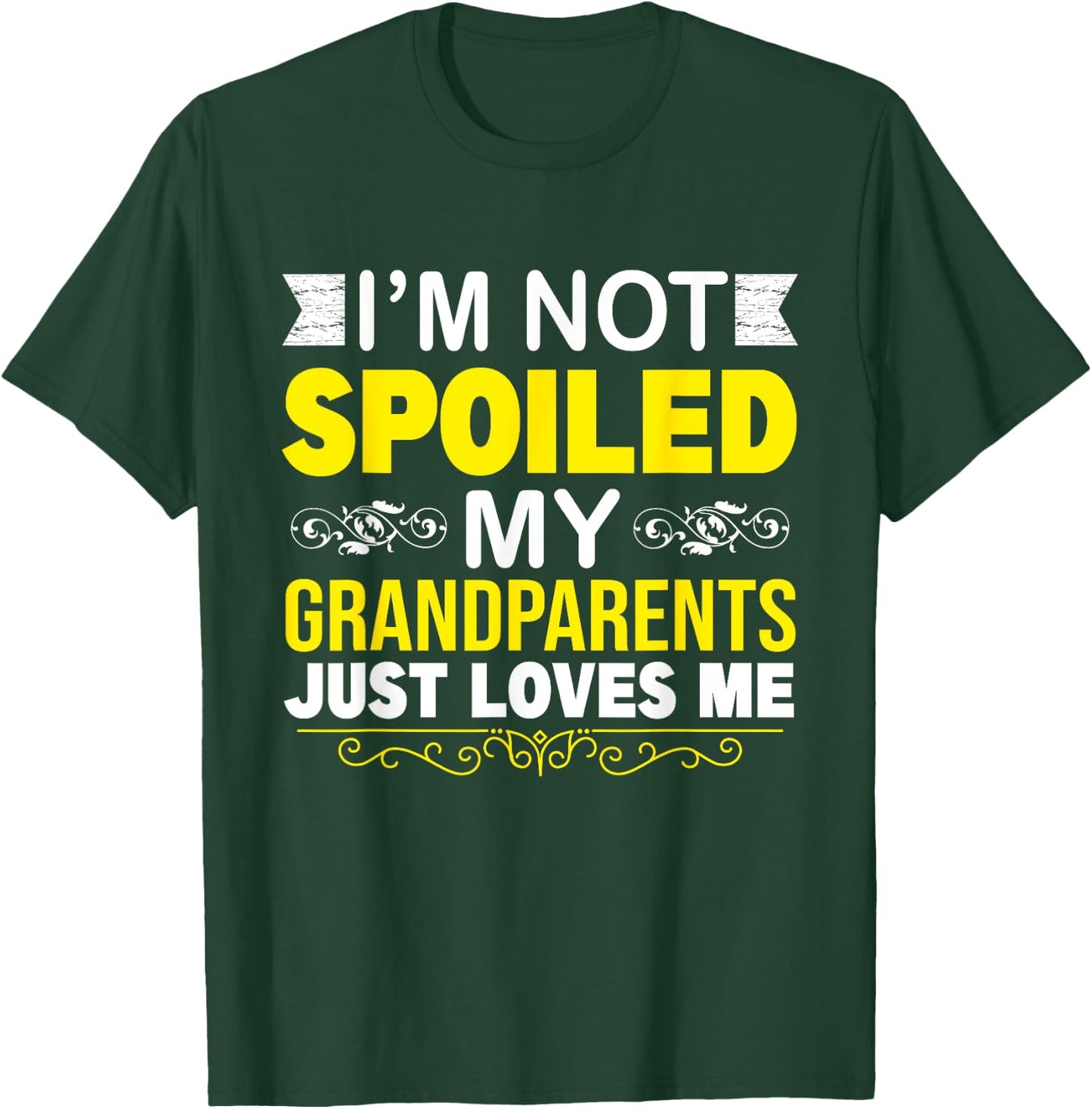 Cute Spoiled Grandson Grandma Grandpa T-Shirt - T-Shirt | Forest