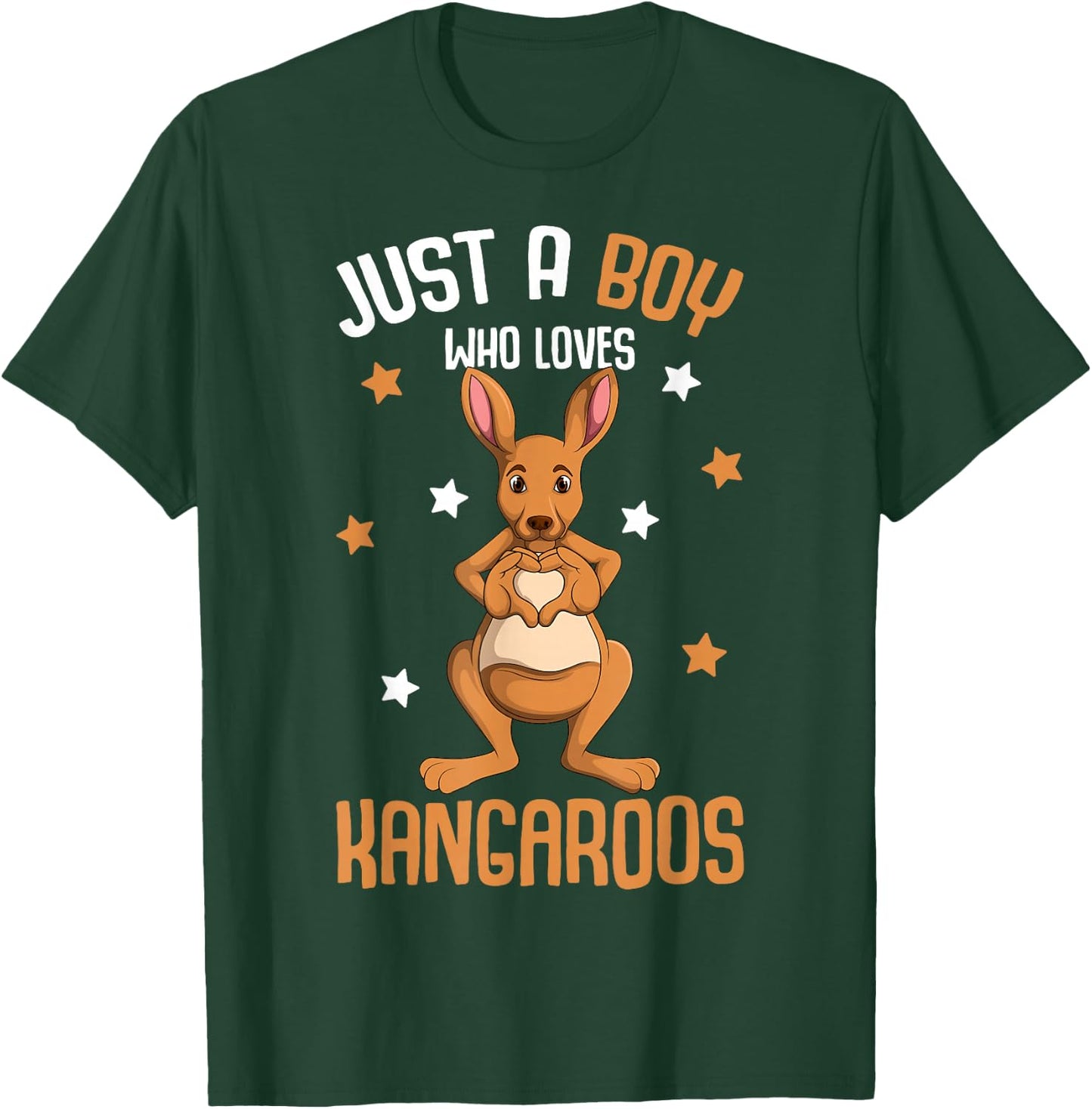 Just a Boy who loves Kangaroos Kids Boys Kangaroo T-Shirt - T-Shirt | Forest