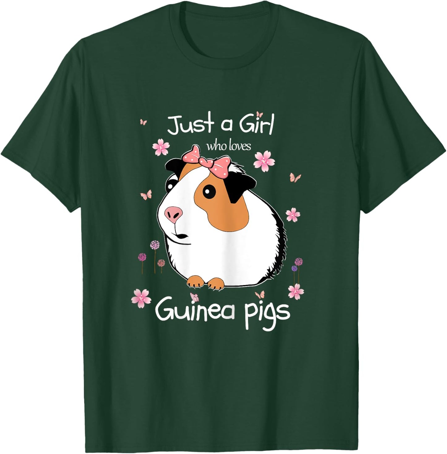 Just a Girl Who Loves Guinea Pigs - Cute Pets Lover Gift T-Shirt - T-Shirt | Forest