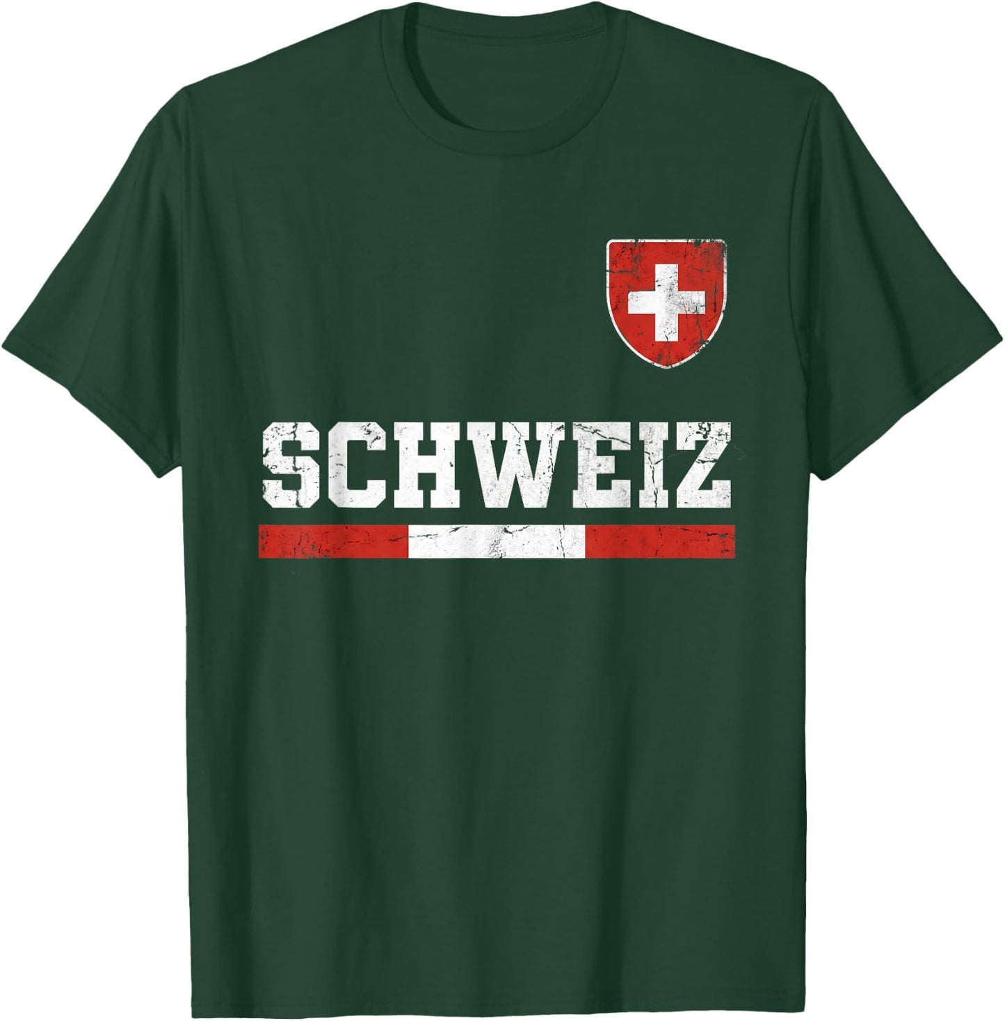 Switzerland Schweiz Suisse Swiss Schweizer Jersey T-Shirt - T-Shirt | Forest