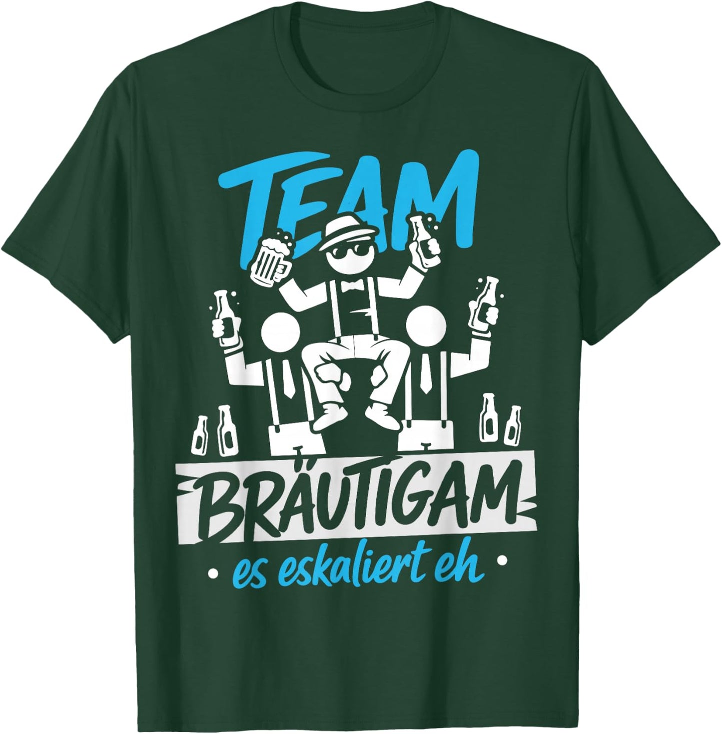 JGA Männer Junggesellenabschied Team Bräutigam JGA T-Shirt - T-Shirt | Forest