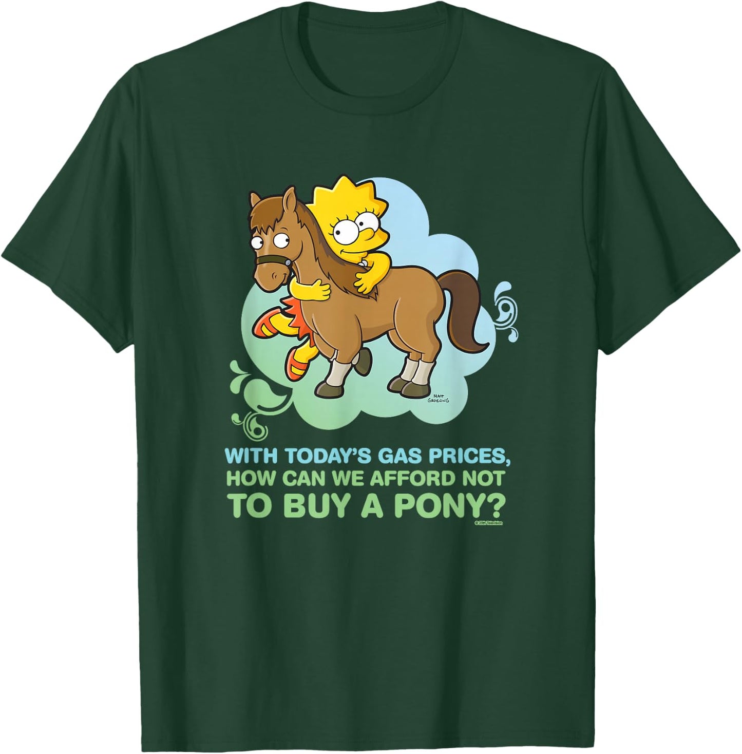 The Simpsons Lisa Simpson Buy a Pony Retro T-Shirt - T-Shirt | Forest