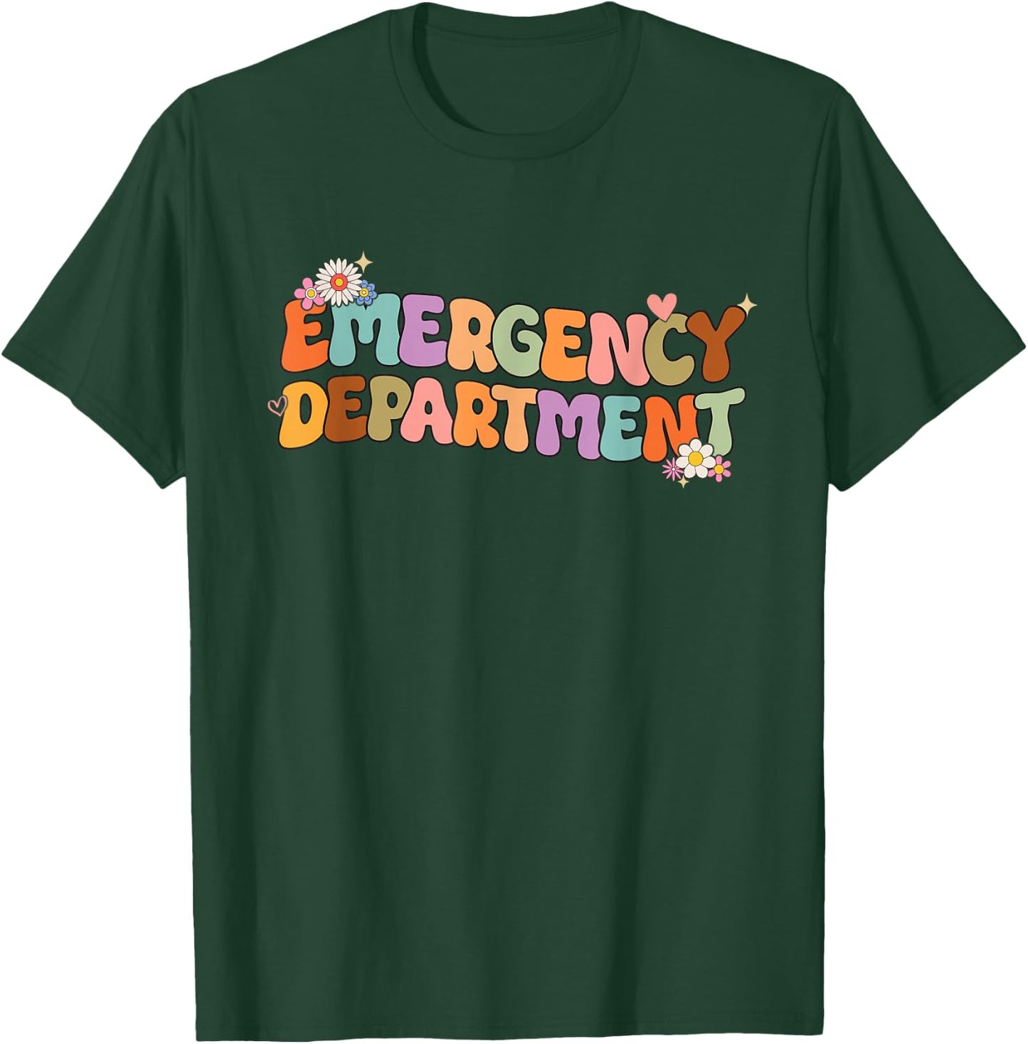 Groovy Emergency Nurse ED Nurse ER Emergency Department T-Shirt - T-Shirt | Forest