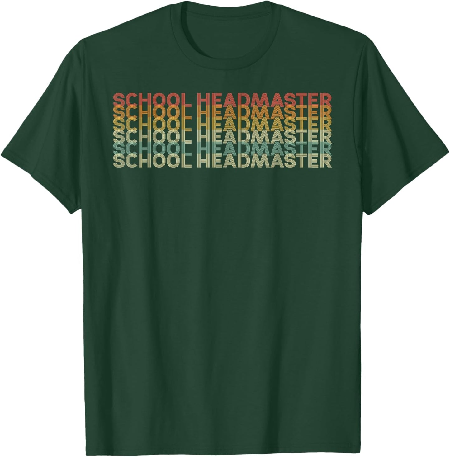 Retro 70s School Headmaster Job Title T-Shirt - T-Shirt | Forest
