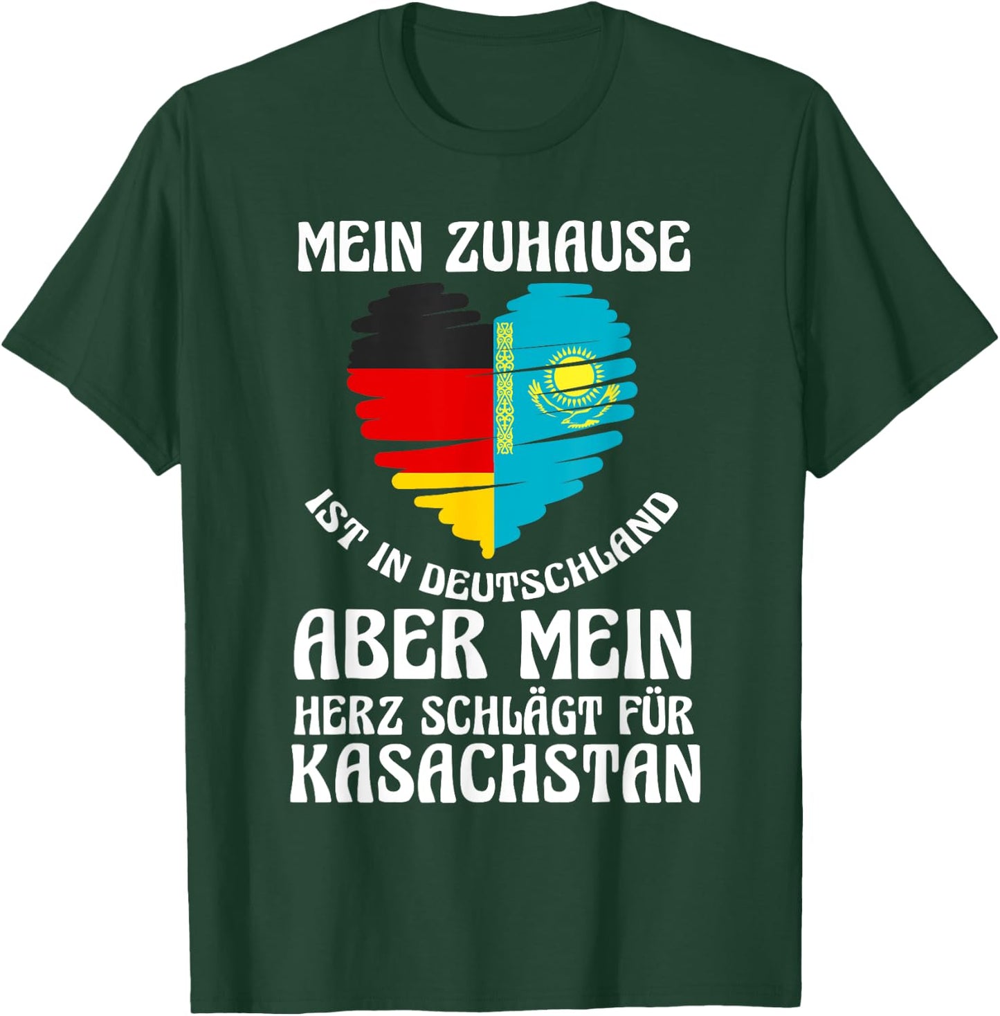Kasachstan Deutschland T-Shirt - T-Shirt | Forest