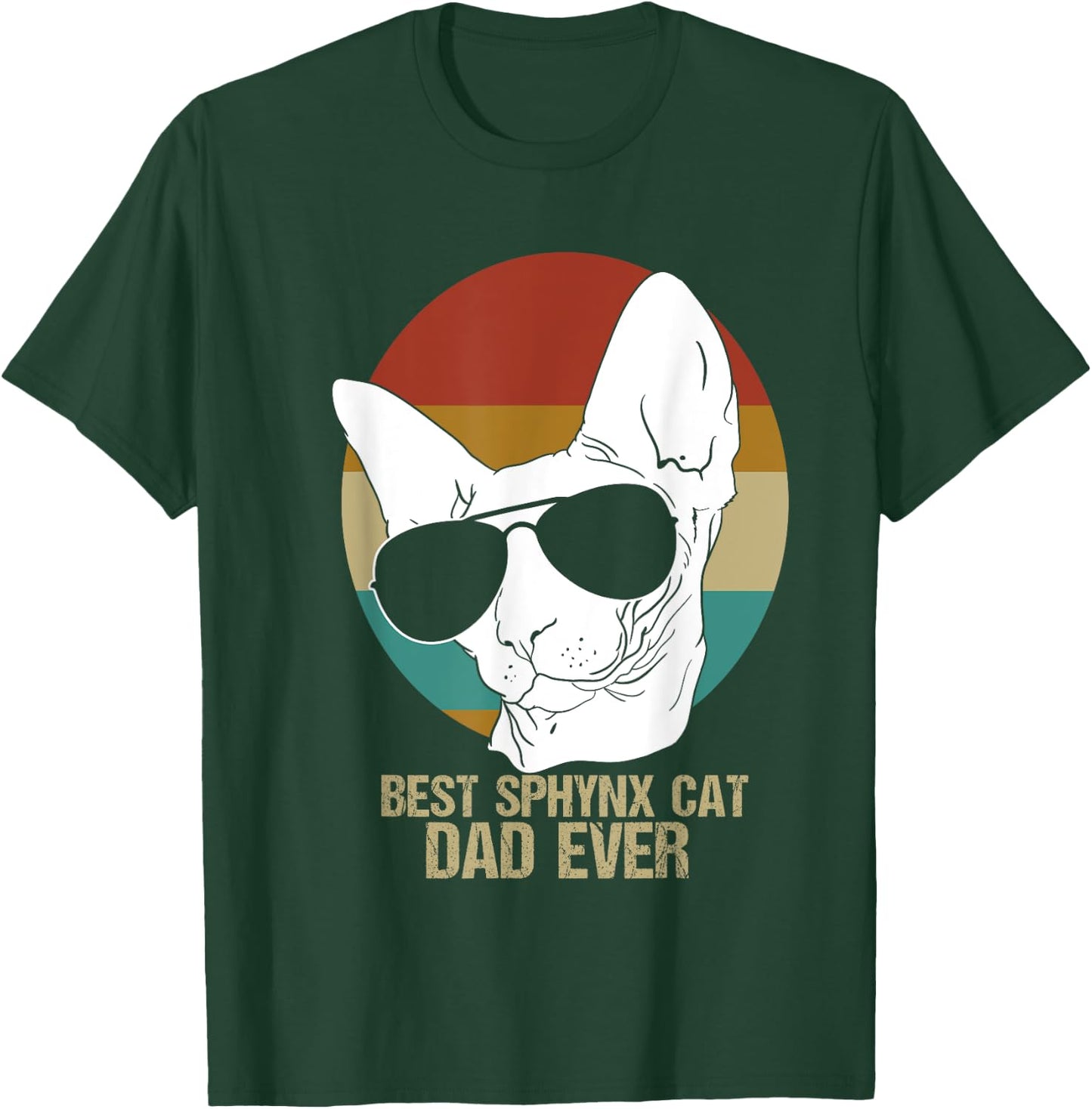 Best Sphynx Cat Dad Hairless Cat Father Men T-Shirt - T-Shirt | Forest