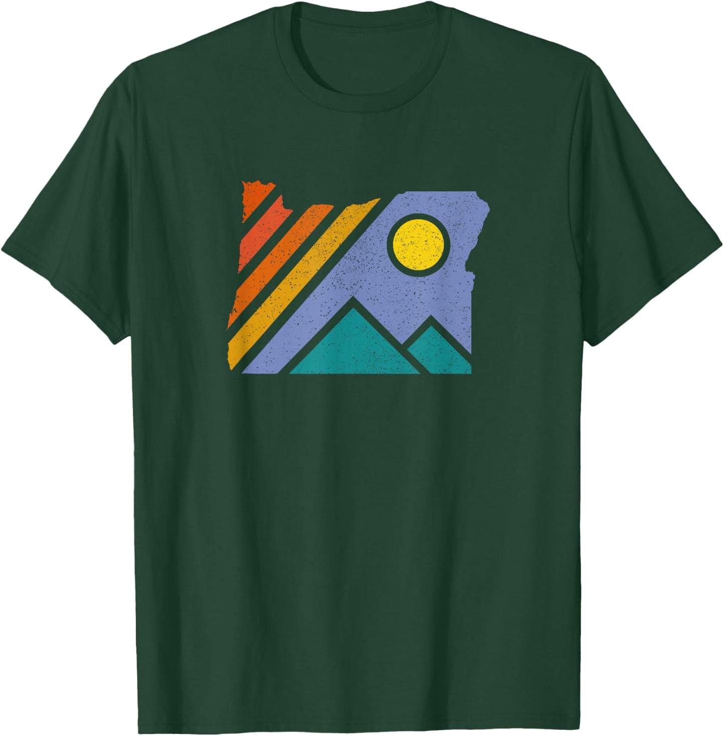 Retro Vintage Oregon Throwback Mountains Shirt and Gift T-Shirt - T-Shirt | Forest