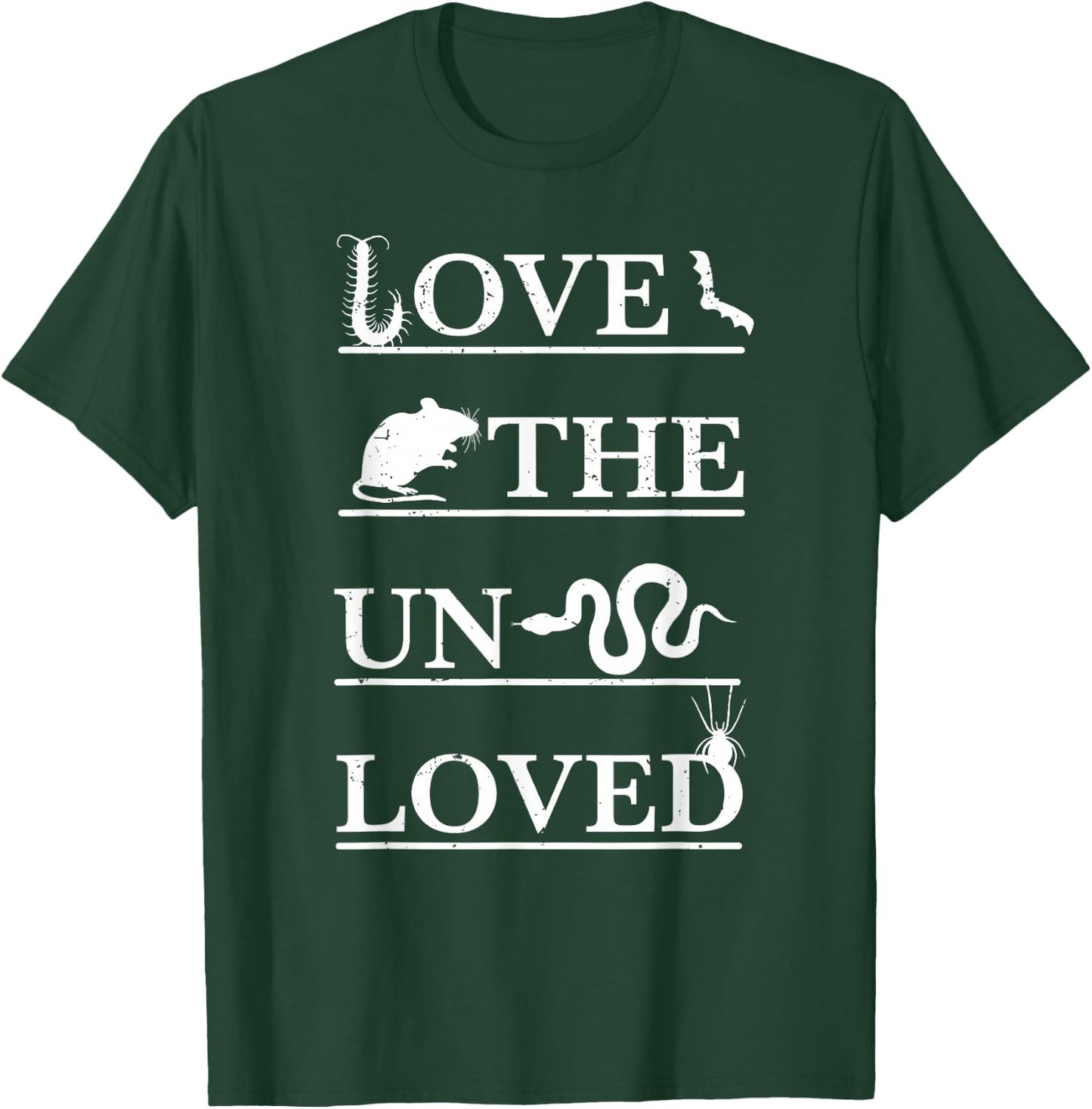 Love The Unloved Insects snake Lover Entomology Herpetology T-Shirt - T-Shirt | Forest