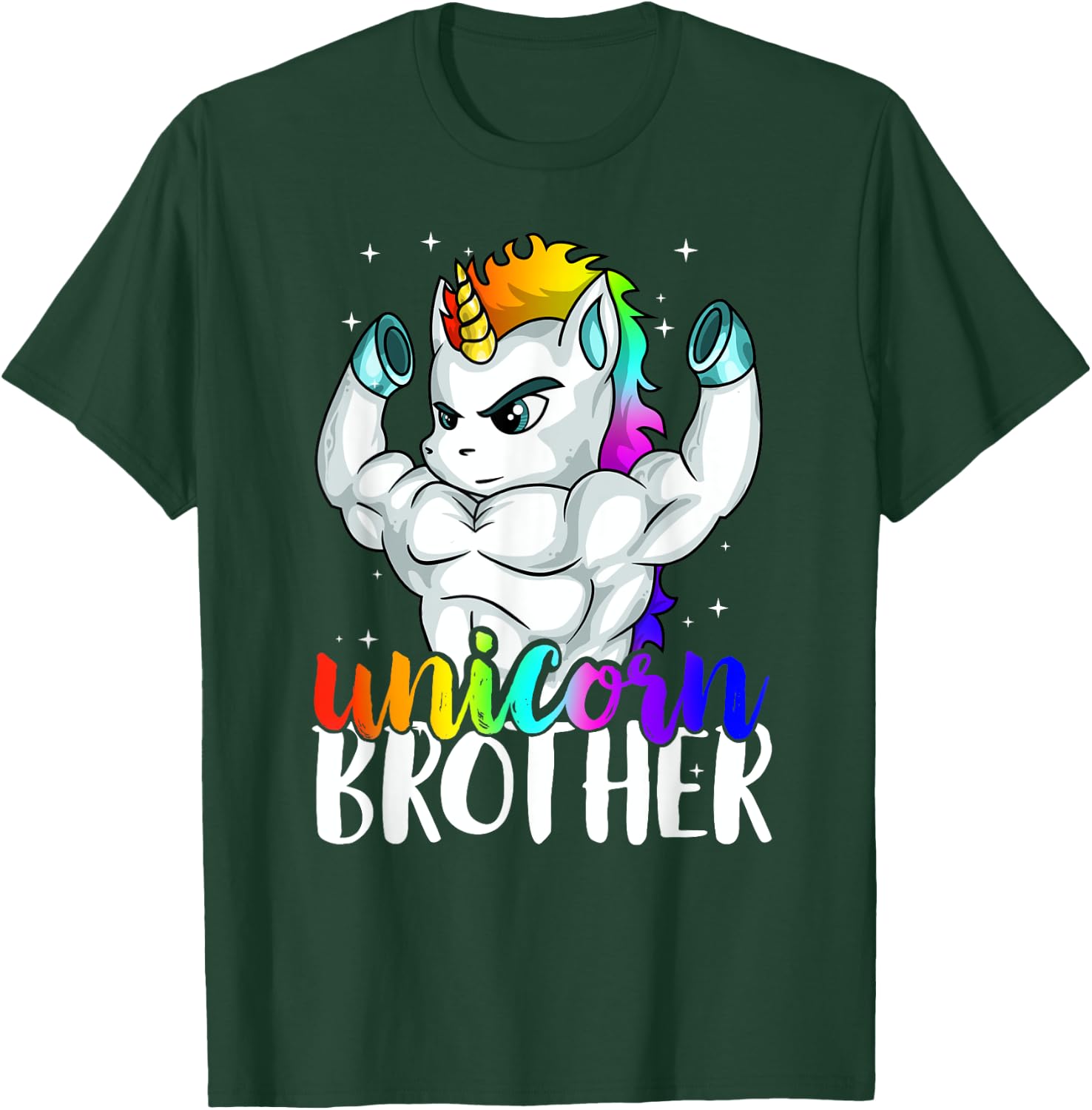 Unicorn Brother Sister to Big Bro Brothercorn Christmas Gift T-Shirt - T-Shirt | Forest