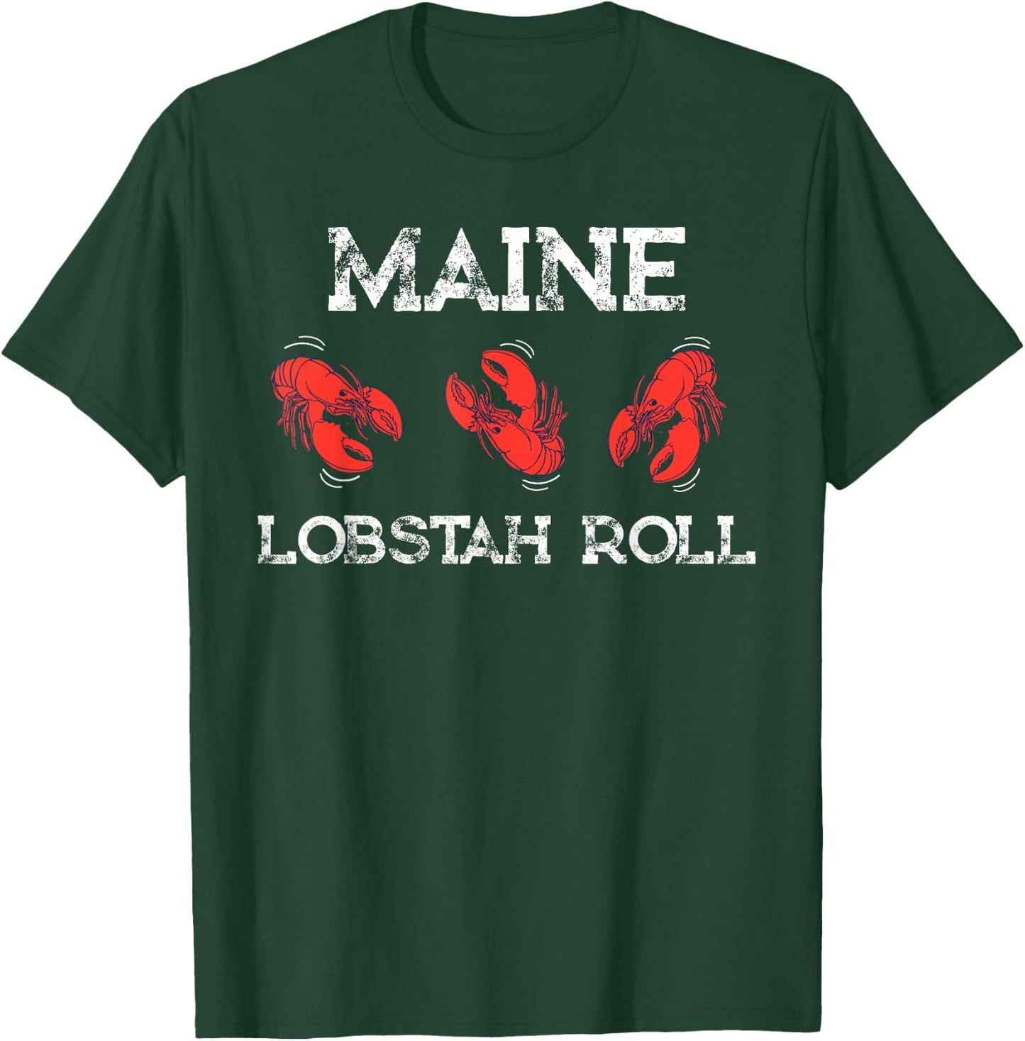 Maine Lobster Roll Funny Lobstah Retro Rolling Lobsters T-Shirt - T-Shirt | Forest