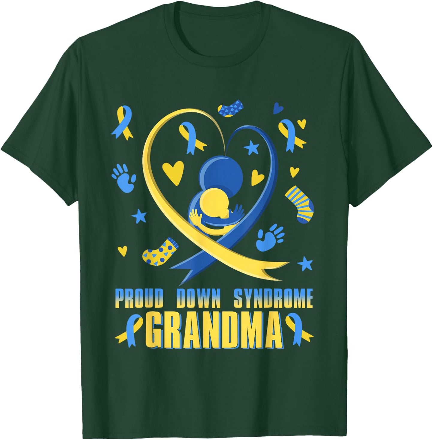 Proud Down Syndrome Grandma Down Syndrome Awareness Family T-Shirt - T-Shirt | Forest