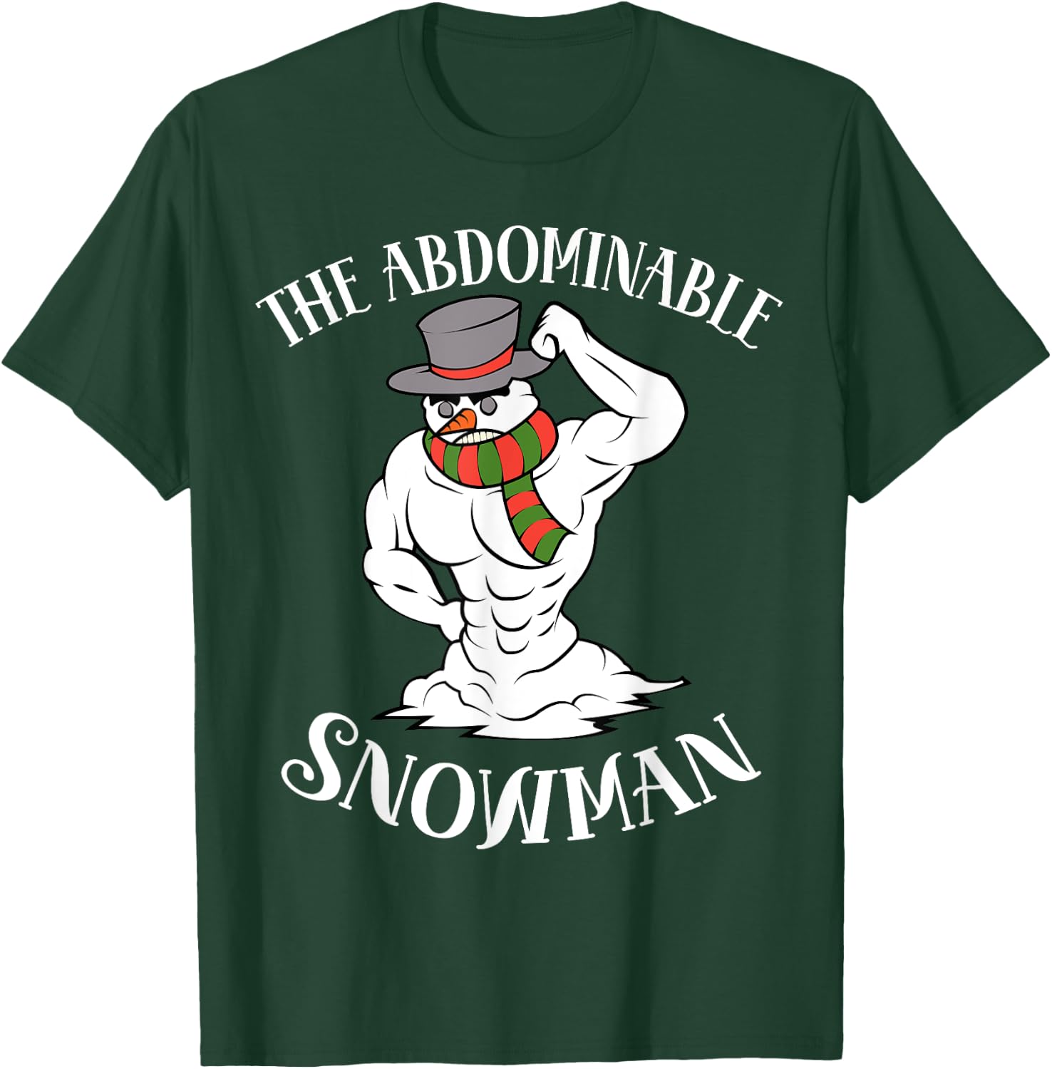 Funny Christmas Workout Xmas Abominal Snowman Abdominal Gift T-Shirt - T-Shirt | Forest