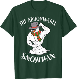 Funny Christmas Workout Xmas Abominal Snowman Abdominal Gift T-Shirt - T-Shirt | Forest