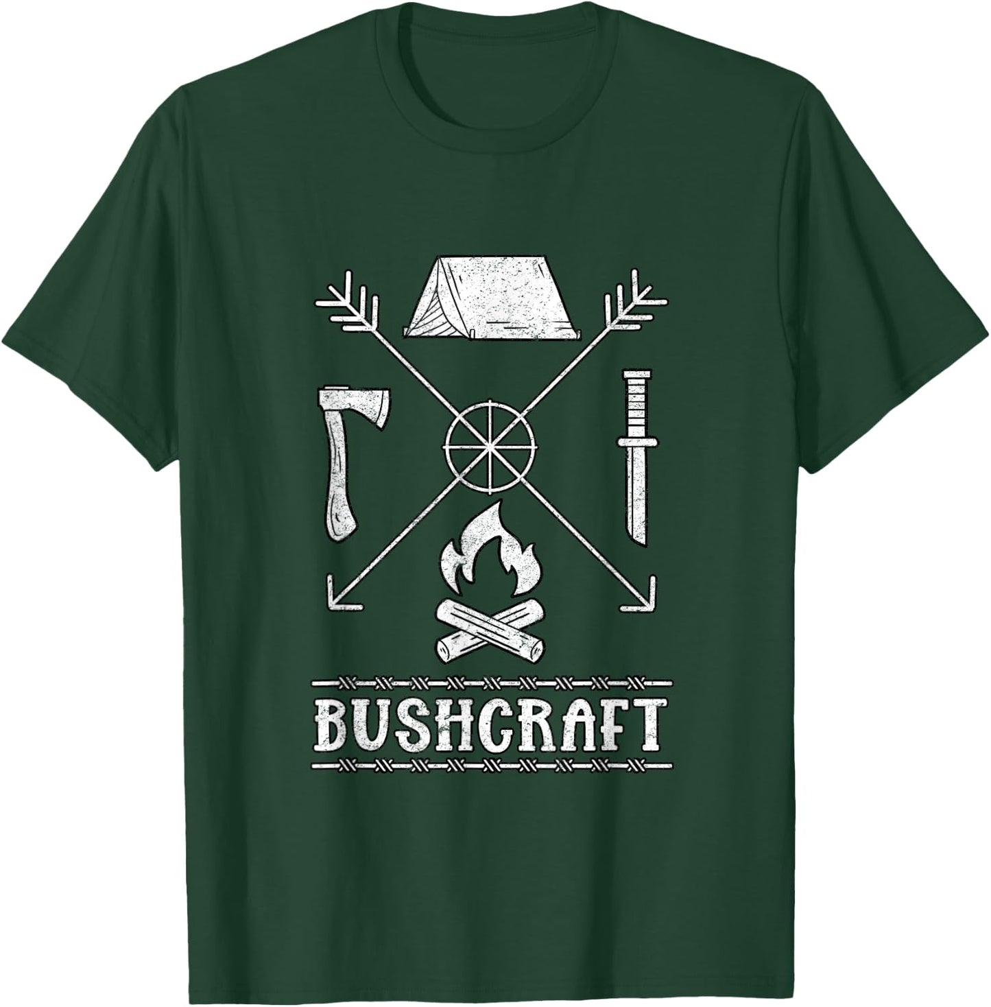 Nature Bushcraft Outdoor Wilderness Design T-Shirt - T-Shirt | Forest