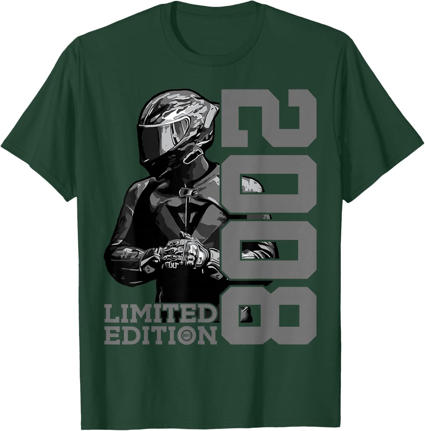 LIMITED EDITION 2008 BIKER MOTORCYCLE 17TH BIRTHDAY , black, S T-Shirt - T-Shirt | Forest