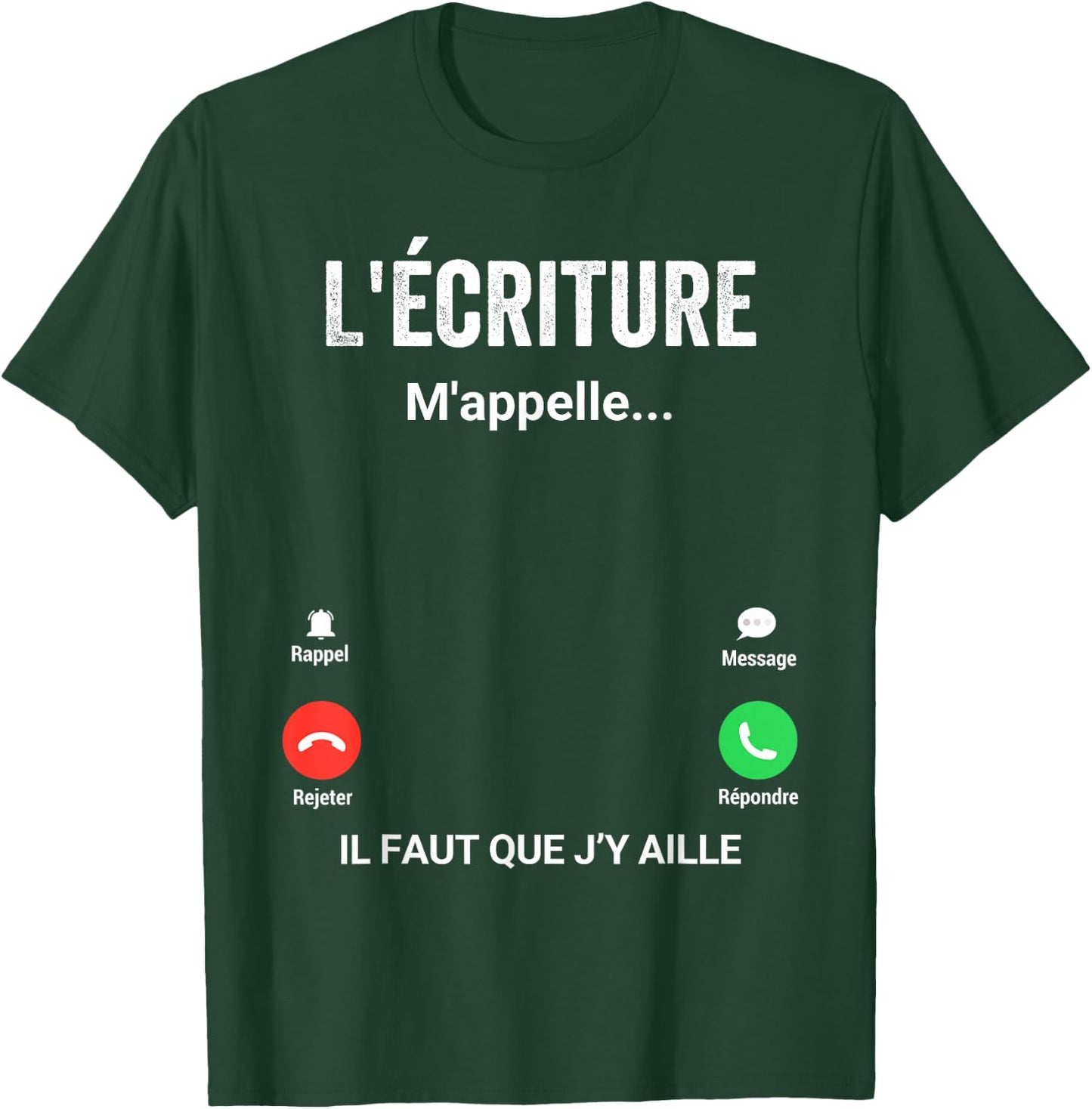 Writing Me Calls Gift Humor Writer , Black, S T-Shirt - T-Shirt | Forest
