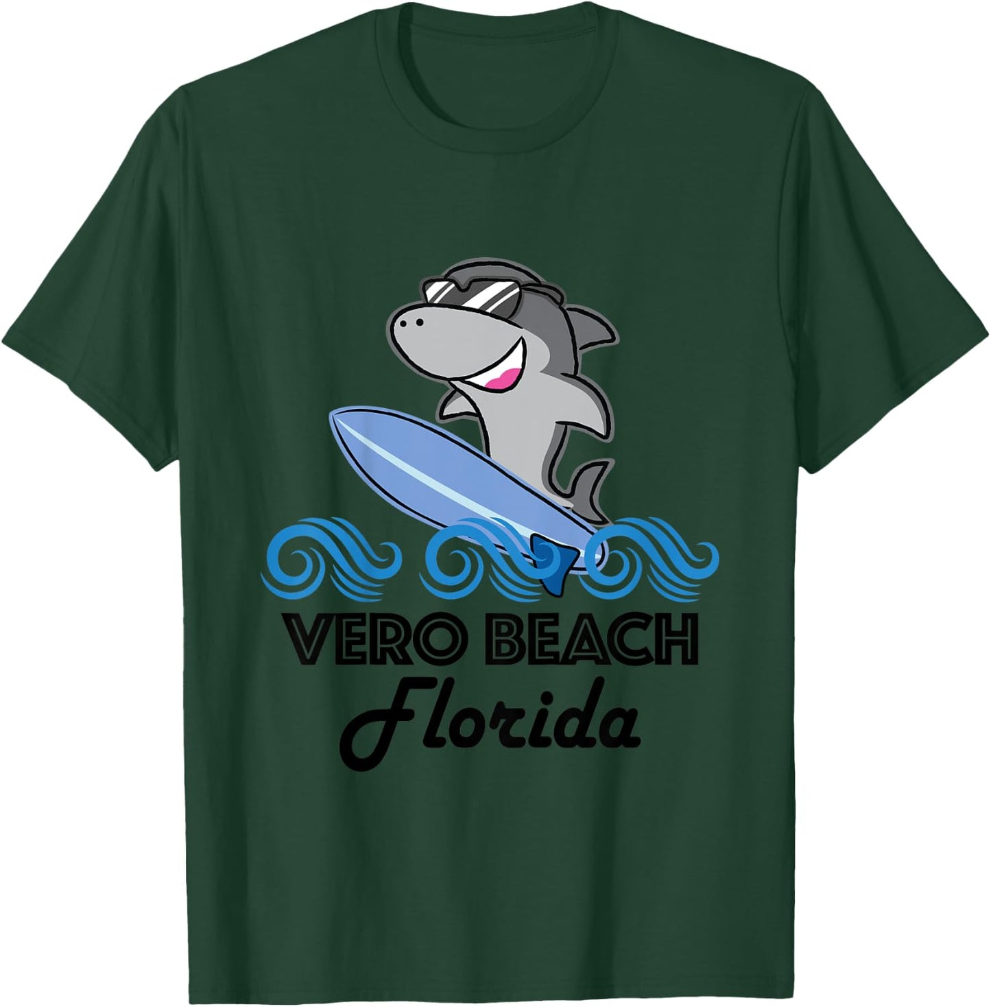 Kids Vero Beach Florida Funny Shark T-Shirt - T-Shirt | Forest