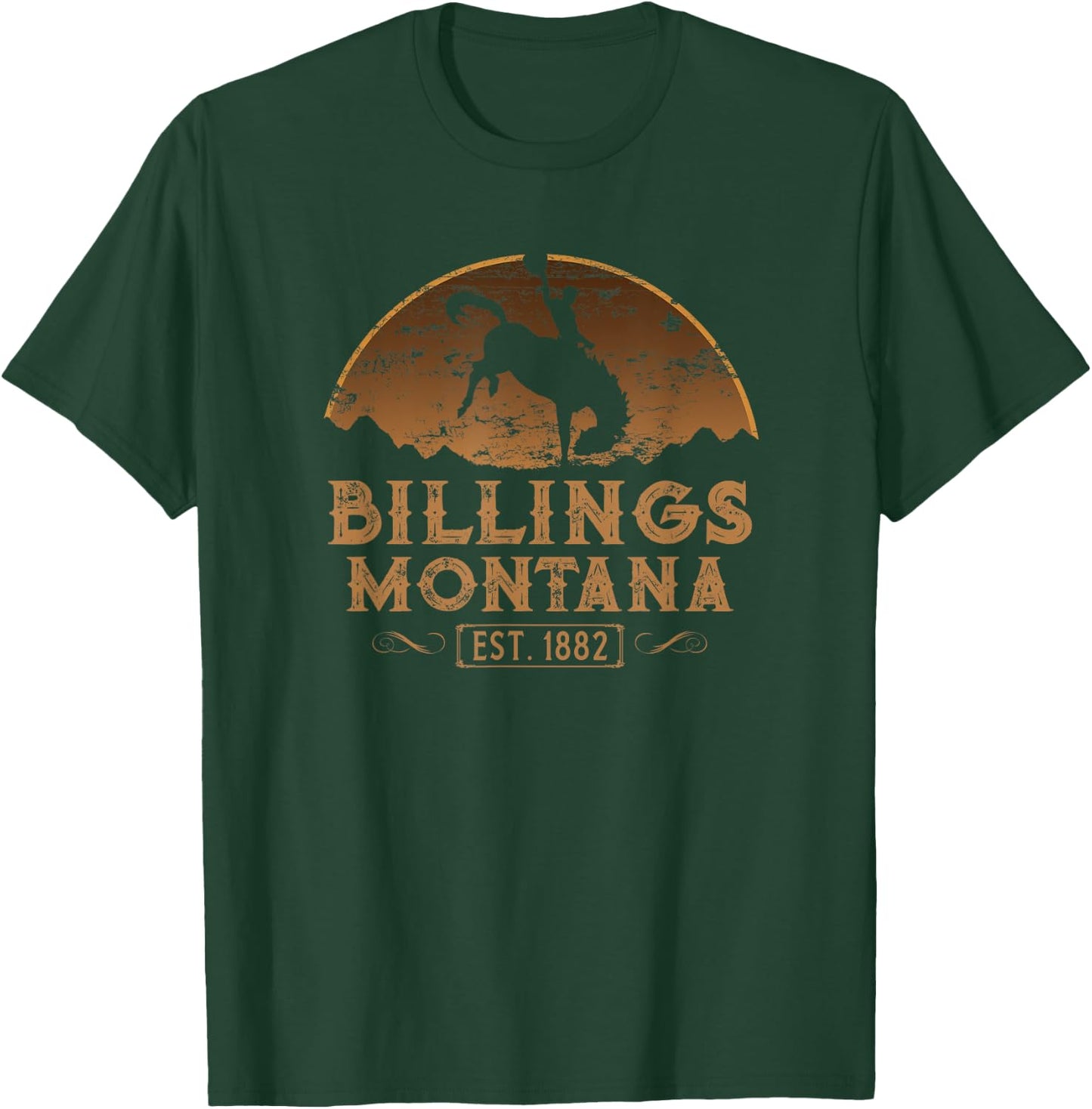 Billings Montana MT Rodeo Cowboy T-Shirt - T-Shirt | Forest