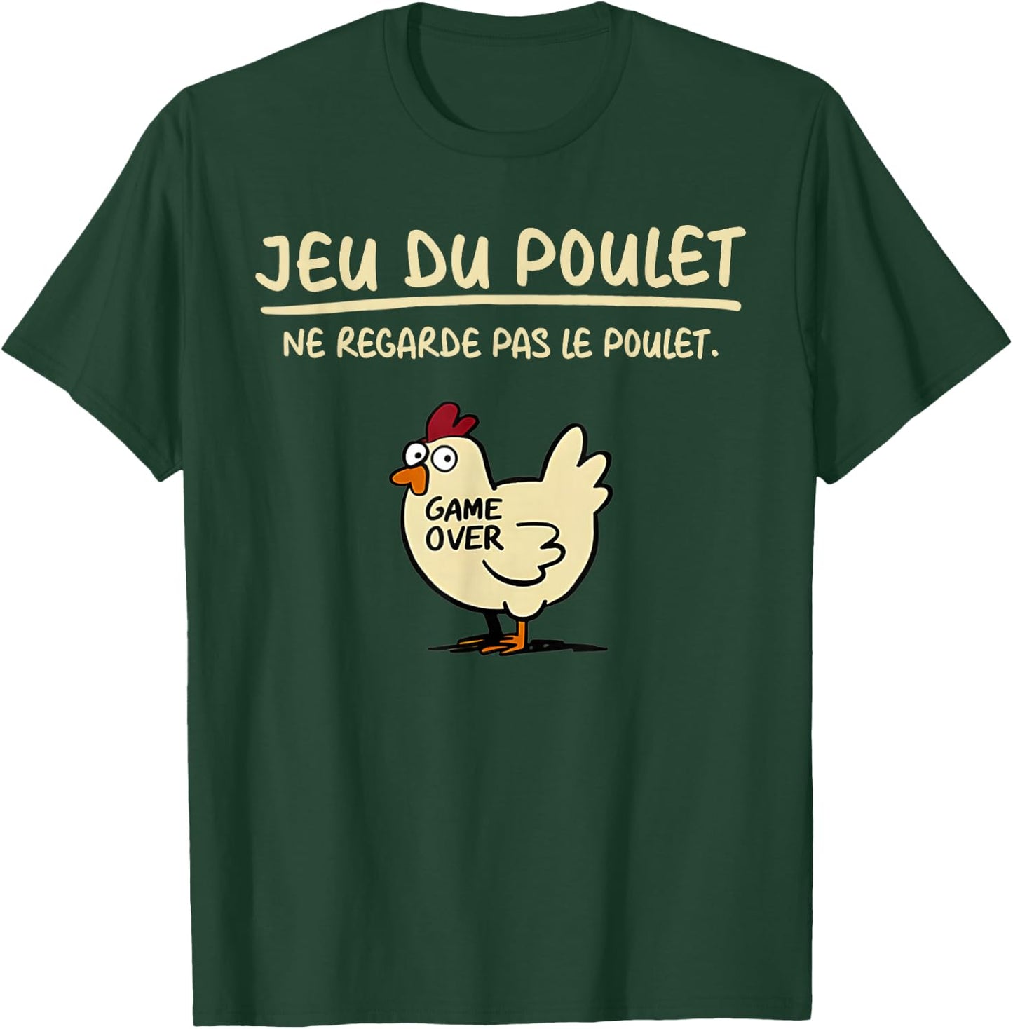 Chicken Don't Look At The Chicken Game, Black, S T-Shirt - T-Shirt | Forest