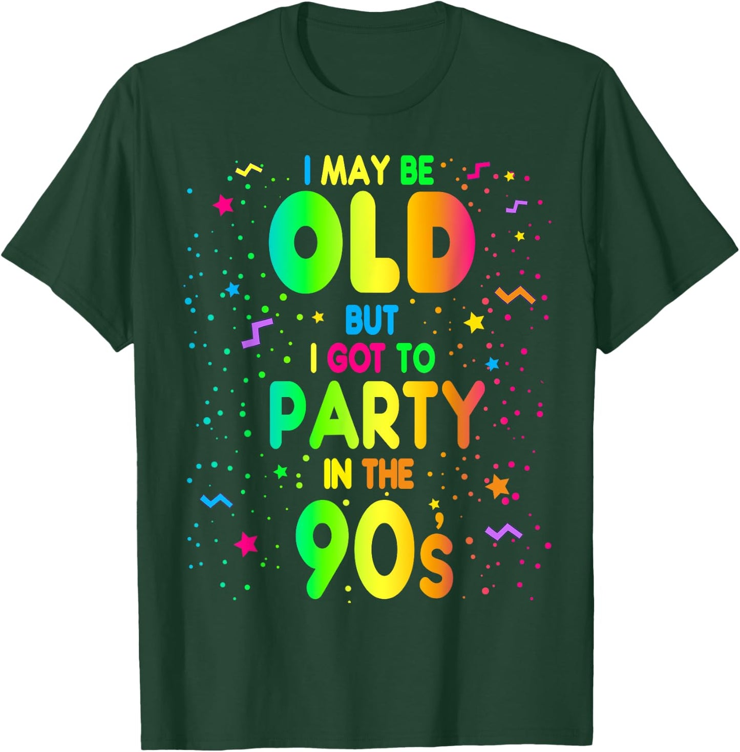 90s Design , Rave Outfit and 1990s Costume , Black T-Shirt - T-Shirt | Forest