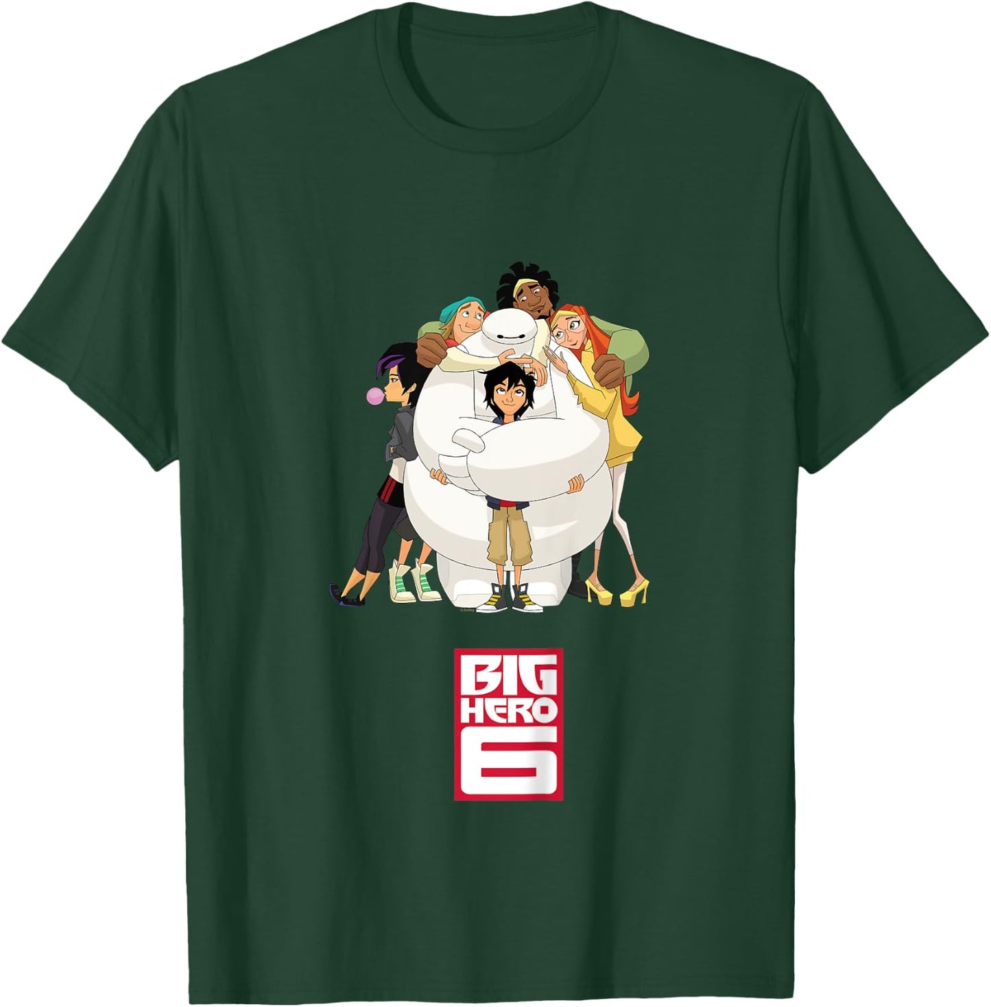 Kids Big Hero 6 Baymax Hug , Black, 2 T-Shirt - T-Shirt | Forest