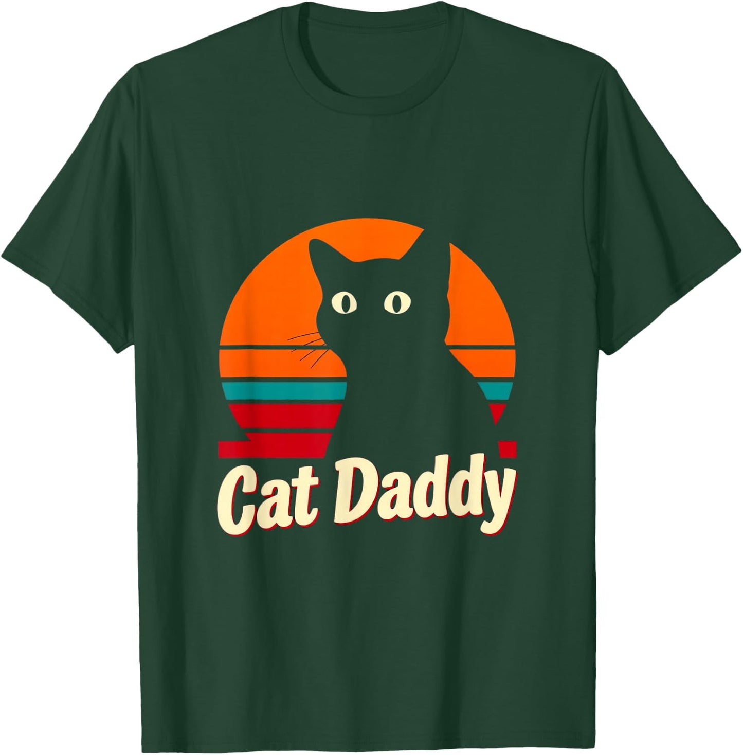 Cat Daddy Retro Cat T-Shirt - T-Shirt | Forest