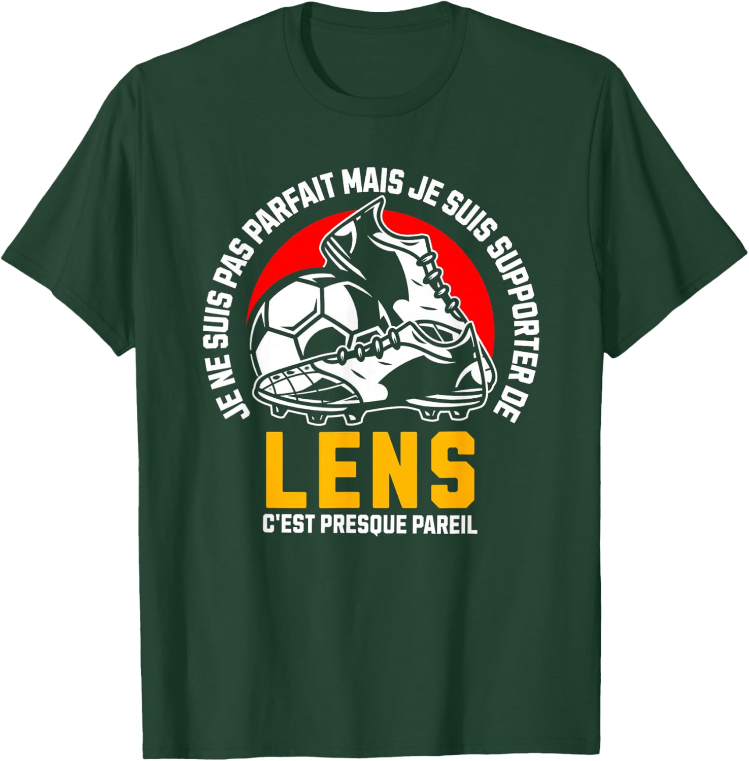 Supporter LENS FOOT - FOOTBALL - LENS HUMOUR , Black, S T-Shirt - T-Shirt | Forest