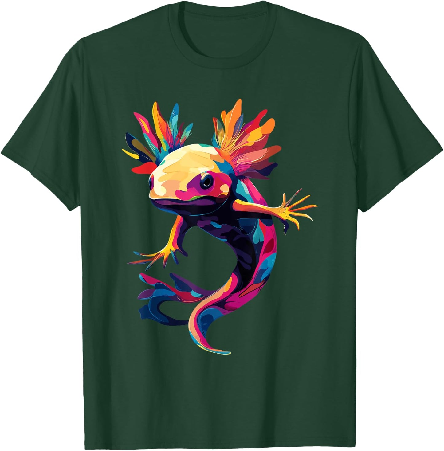 Axolotl Amphibian Color Pop Art Axolotl Lovers T-Shirt - T-Shirt | Forest