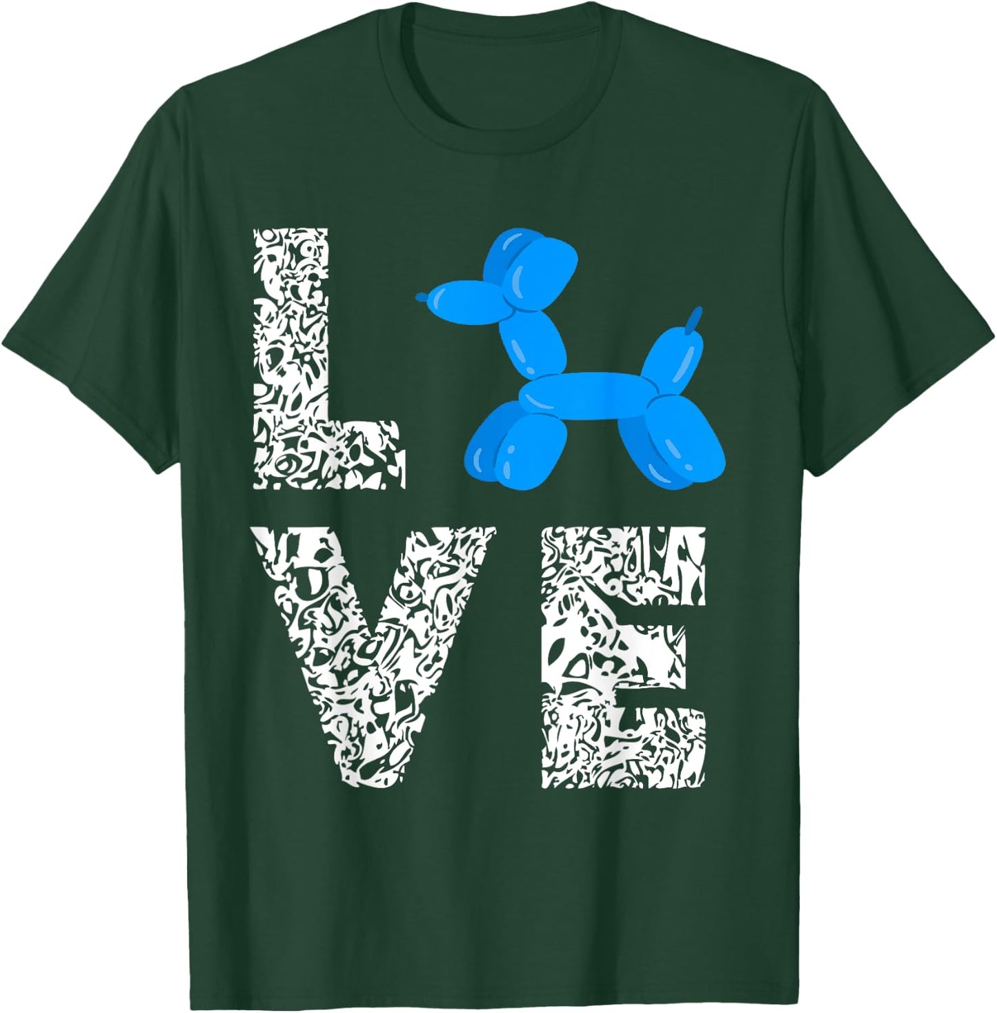 Amazing Balloon Benders Twisting Animals Leopard Dog Balloon Animal - -Adults, Black, Small T-Shirt - T-Shirt | Forest