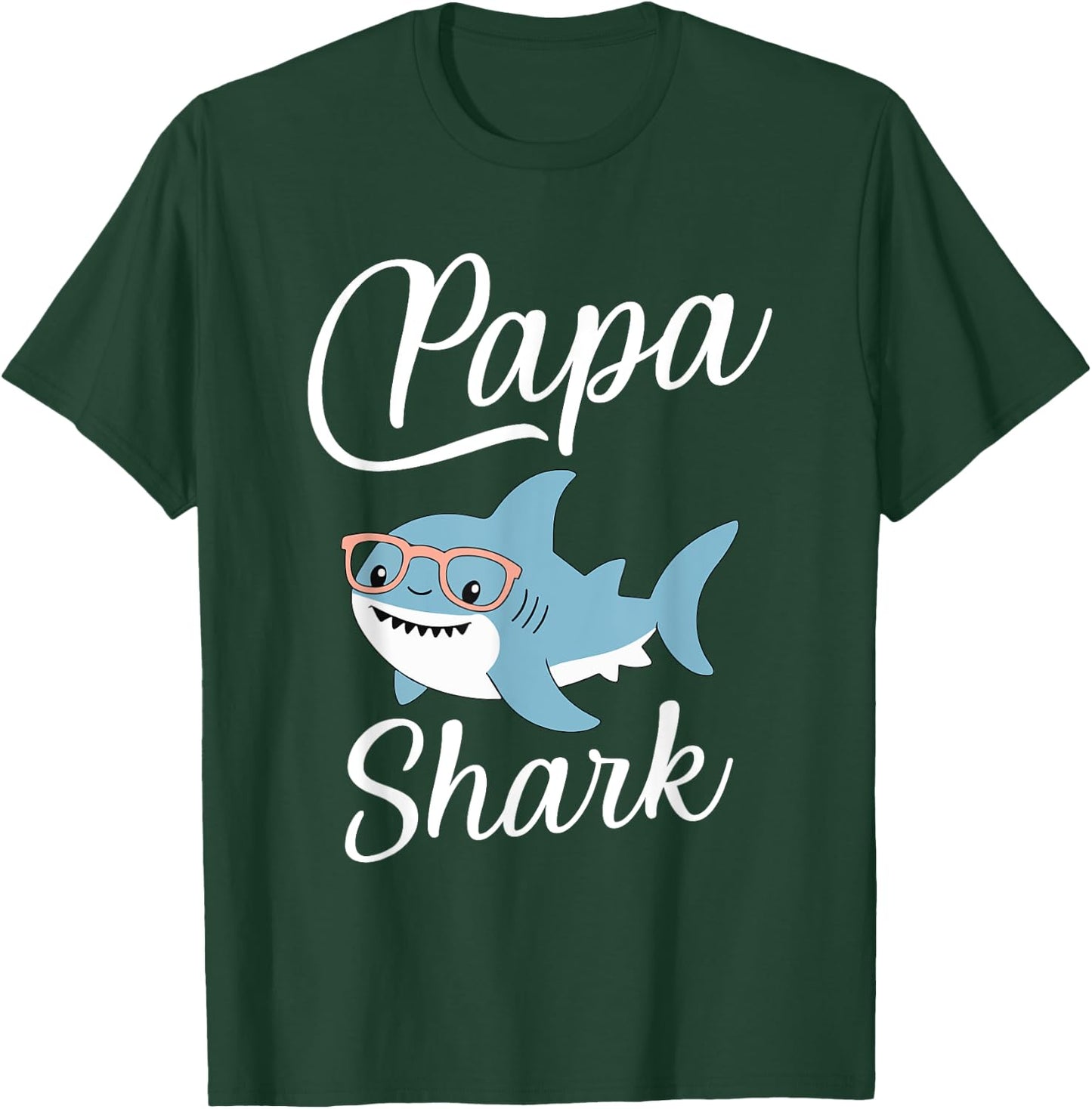 Papa Shark Funny Matching Family Grandpa T-Shirt - T-Shirt | Forest